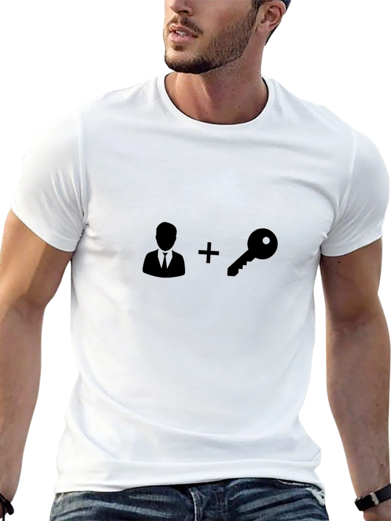 Man + Key Graphic Tee - Unlock Your Style