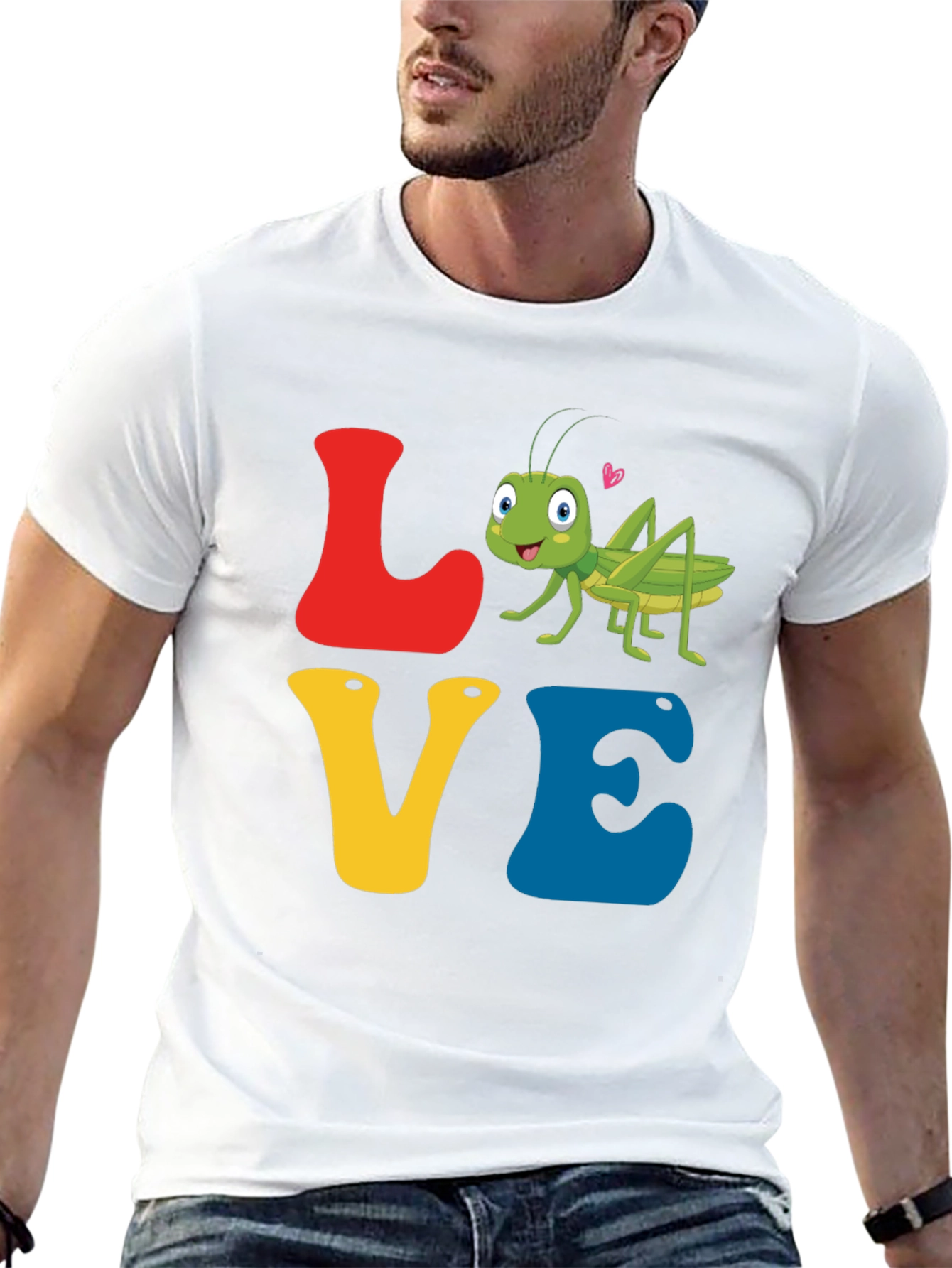 Love Grasshopper Tee - Black Cotton Blend