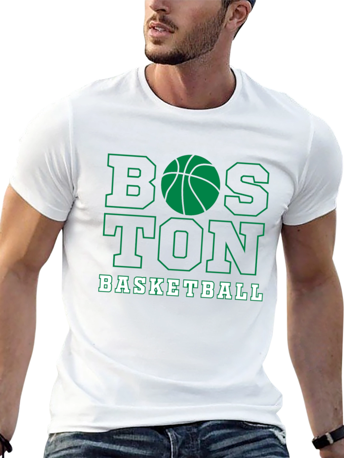 Boston Basketball Graphic Tee - Black