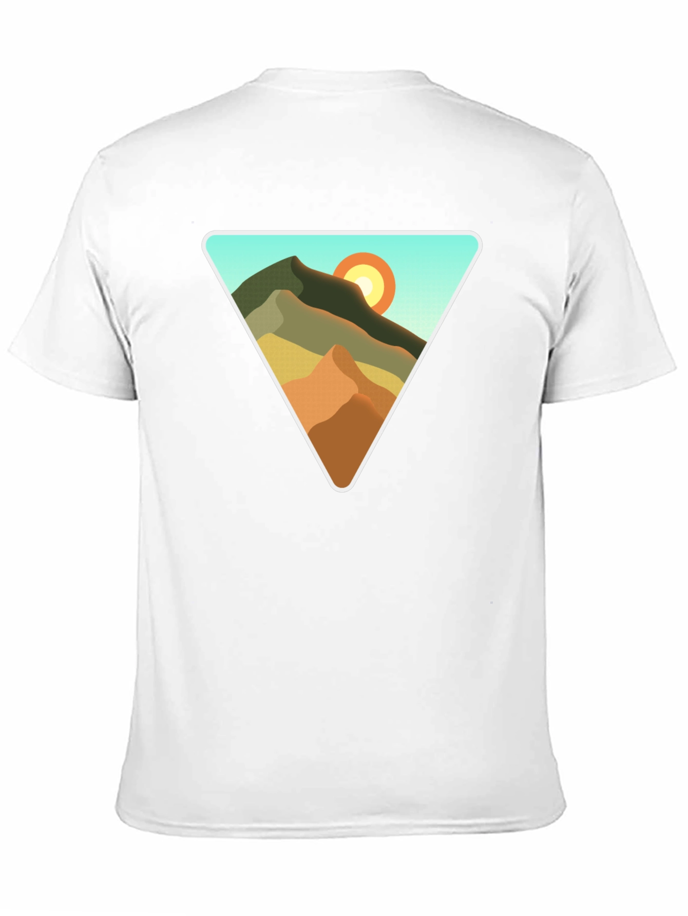 Geometric Mountain Scene T-Shirt