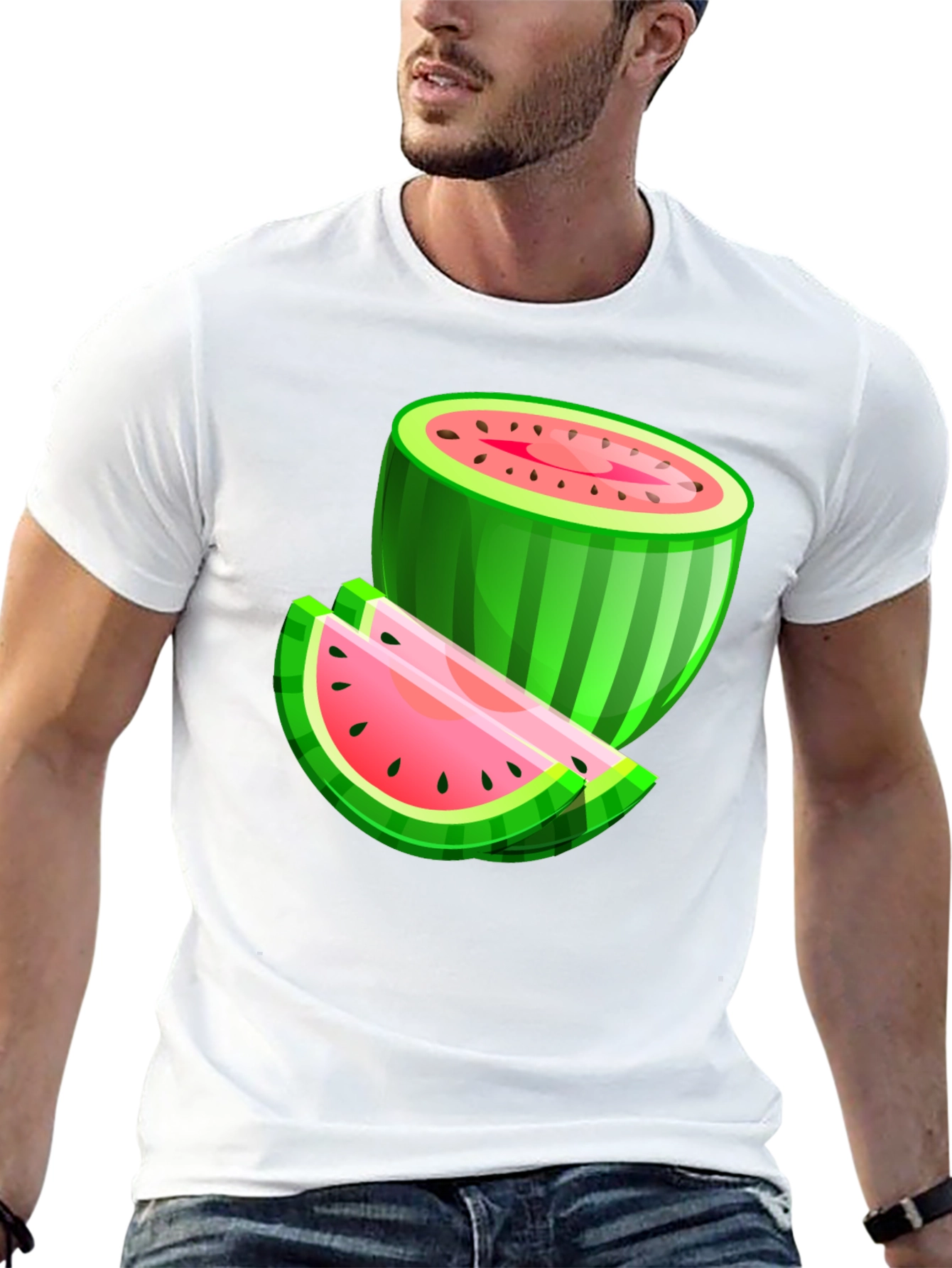 Watermelon Graphic Black T-Shirt