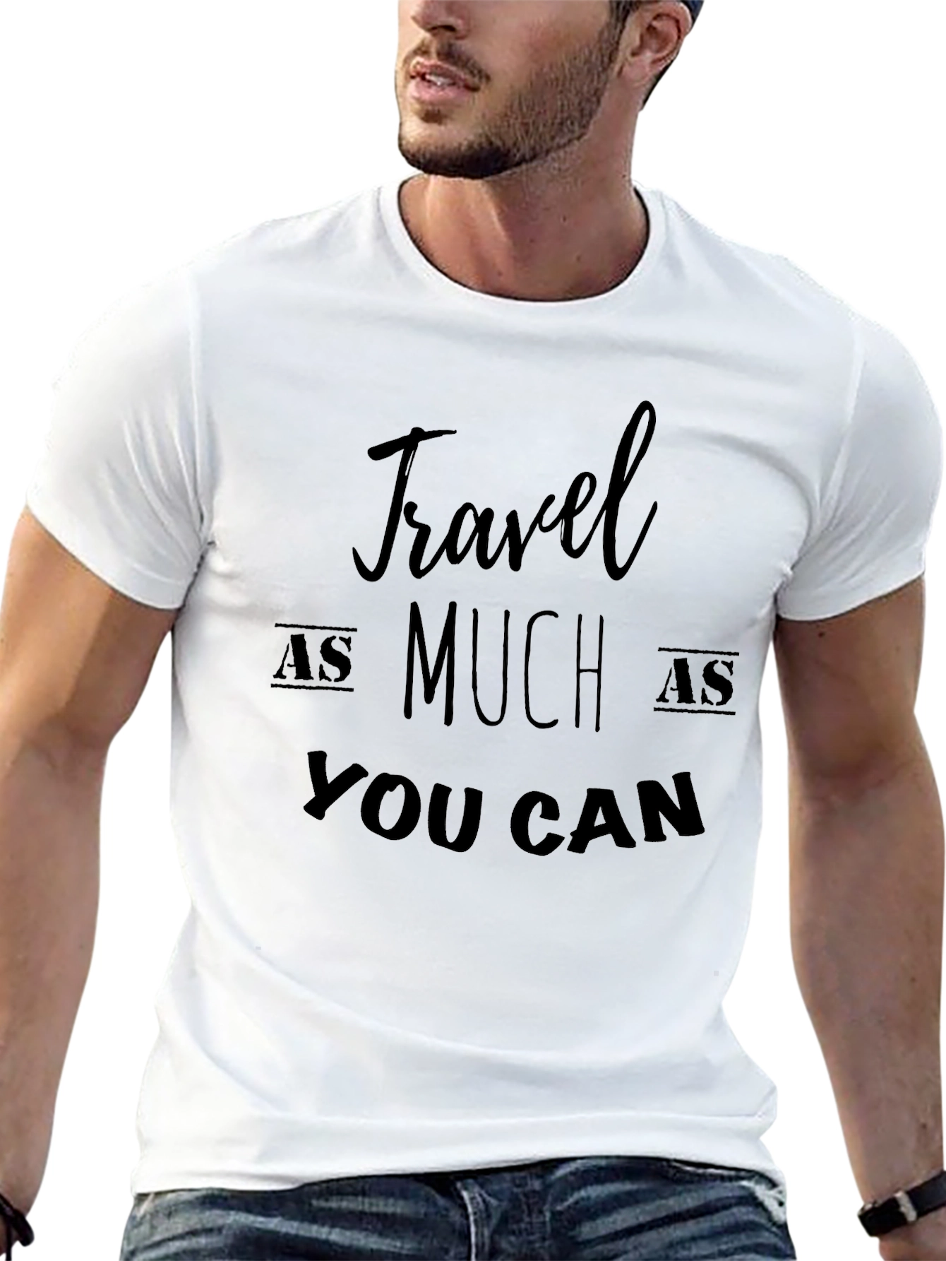 Travel As Much As You Can - Black T-Shirt