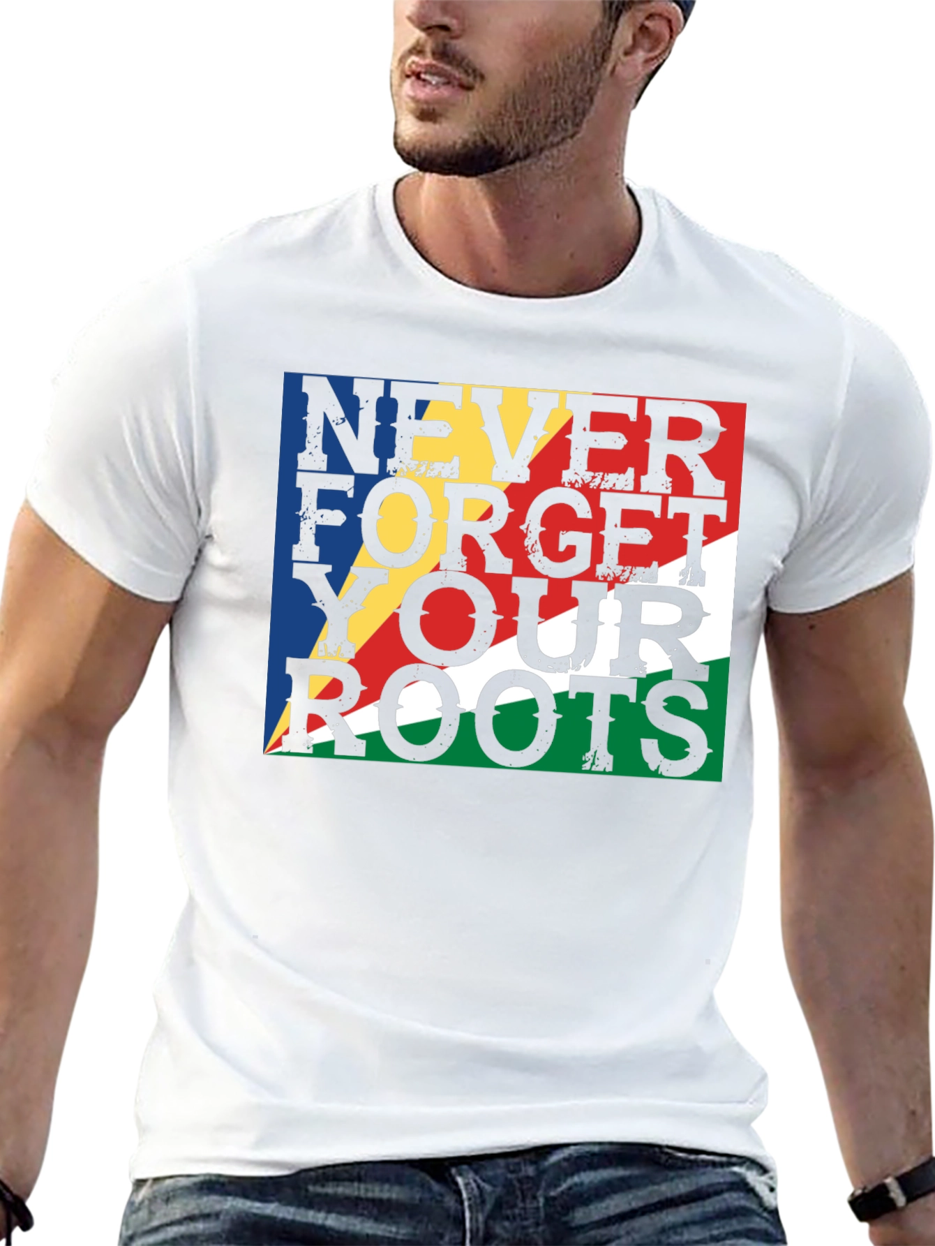 Never Forget Your Roots Seychelles Flag T-Shirt