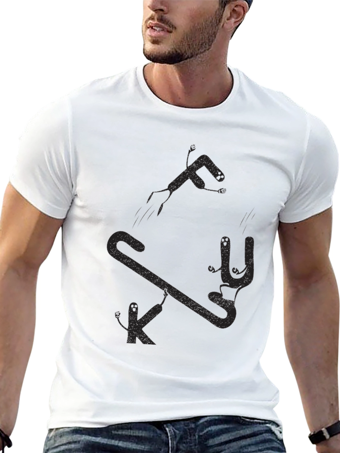 Abstract Design Black T-Shirt