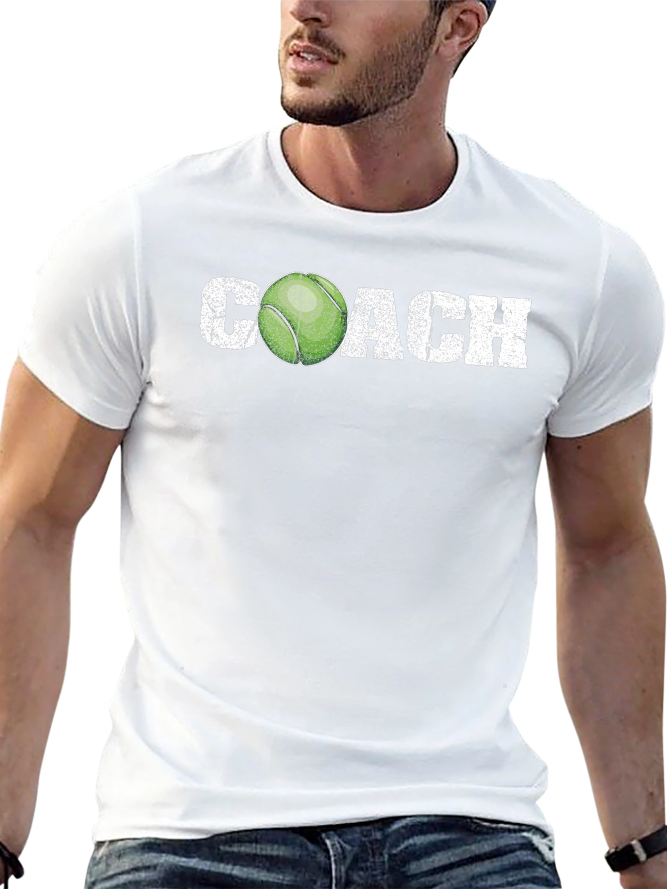 Tennis Coach T-Shirt - Distressed Graphic Tee
