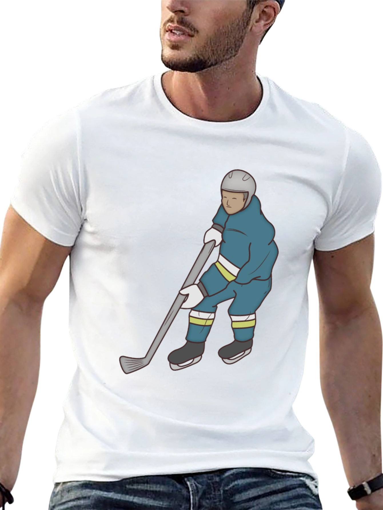 Hockey Player Graphic T-Shirt