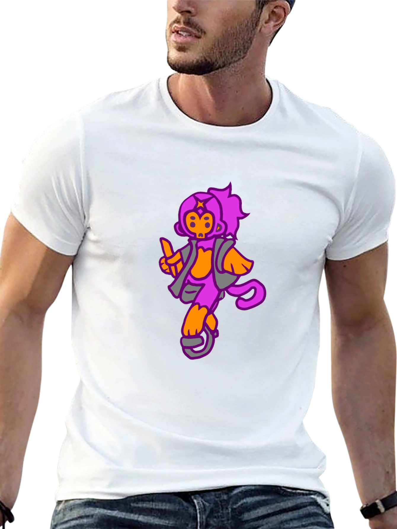 Funky Monkey Graphic Tee - Black Cotton Casual T-Shirt