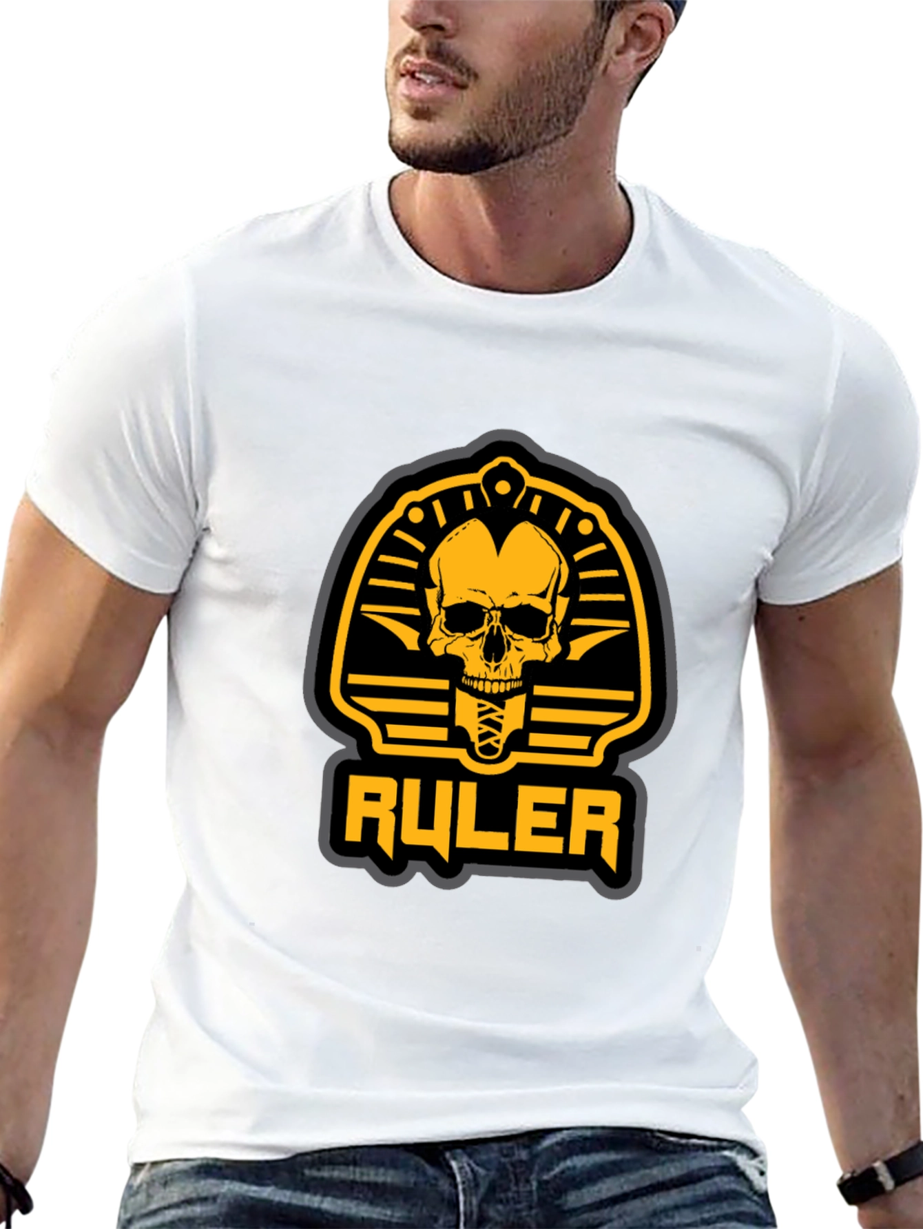 Skull Pharaoh Ruler Graphic Tee