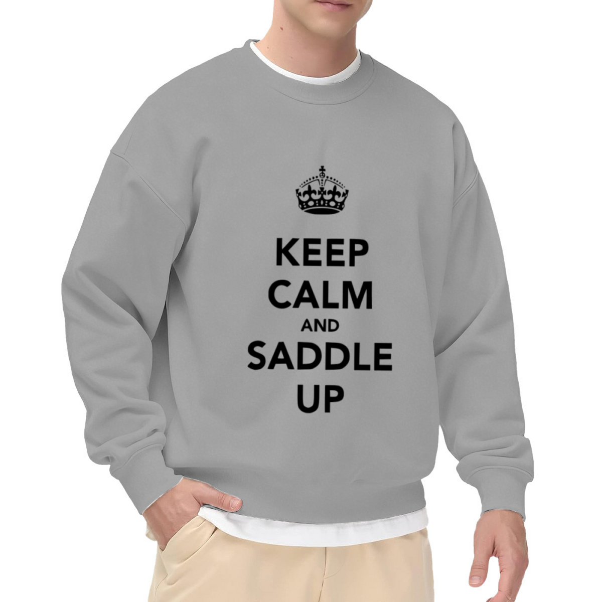 KEEP CALM AND SADDLE UP - Western Cowboy Graphic ԲÁìÎÀÒ | Unisex Pullover Sweatshirt