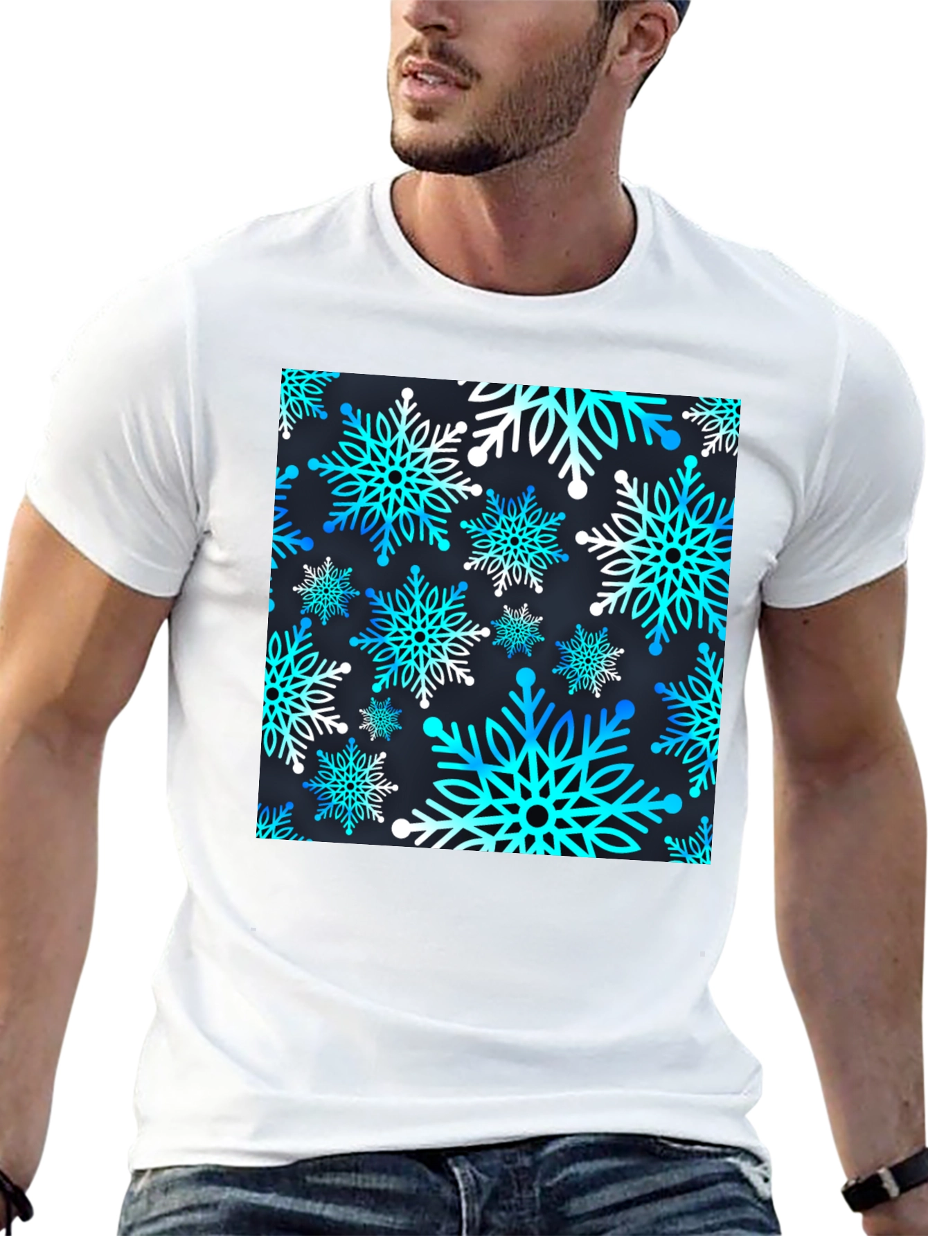 Snowflake Pattern T-Shirt