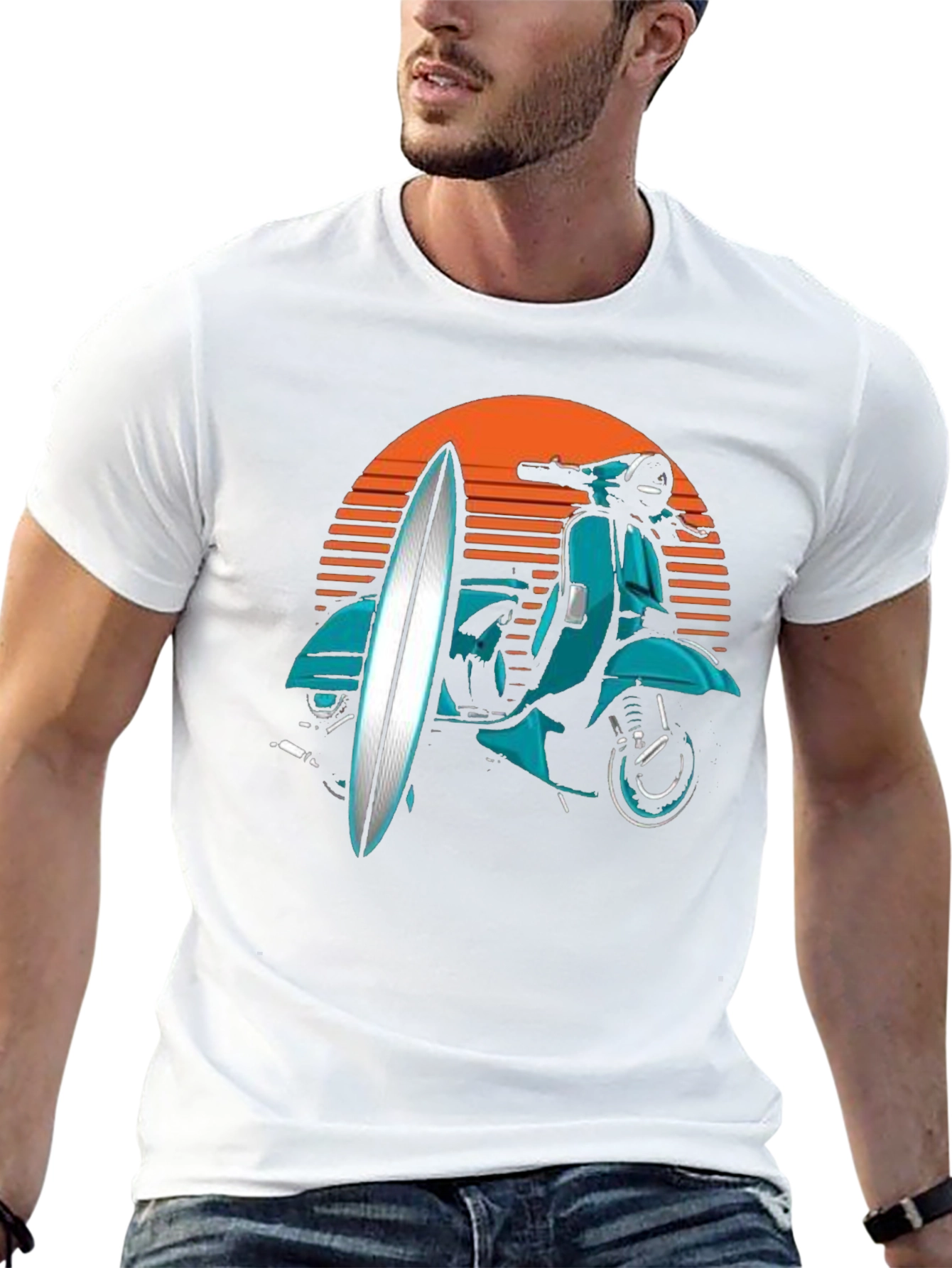 Surfboard & Scooter Tee