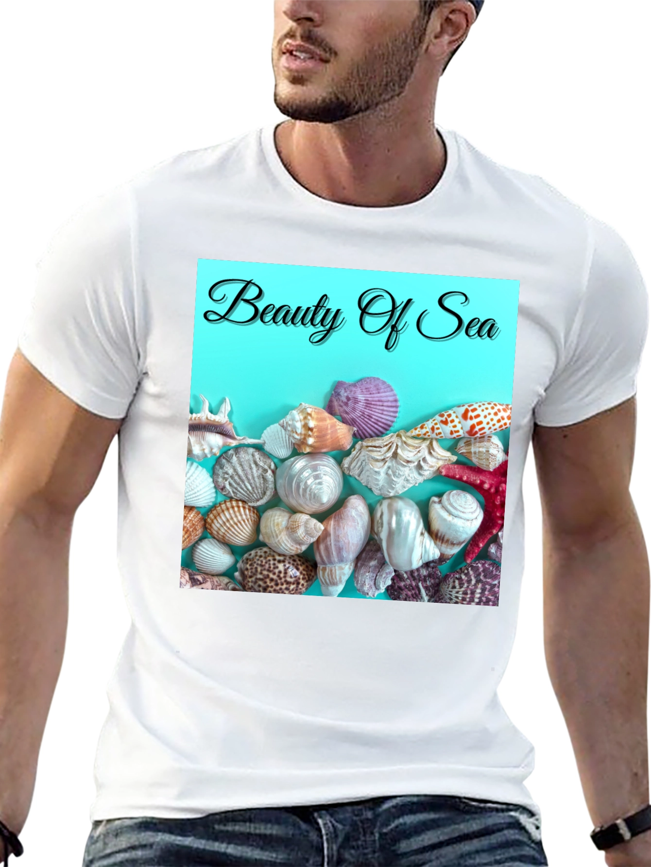 Beauty Of Sea T-Shirt Beach Seashells Graphic Tee