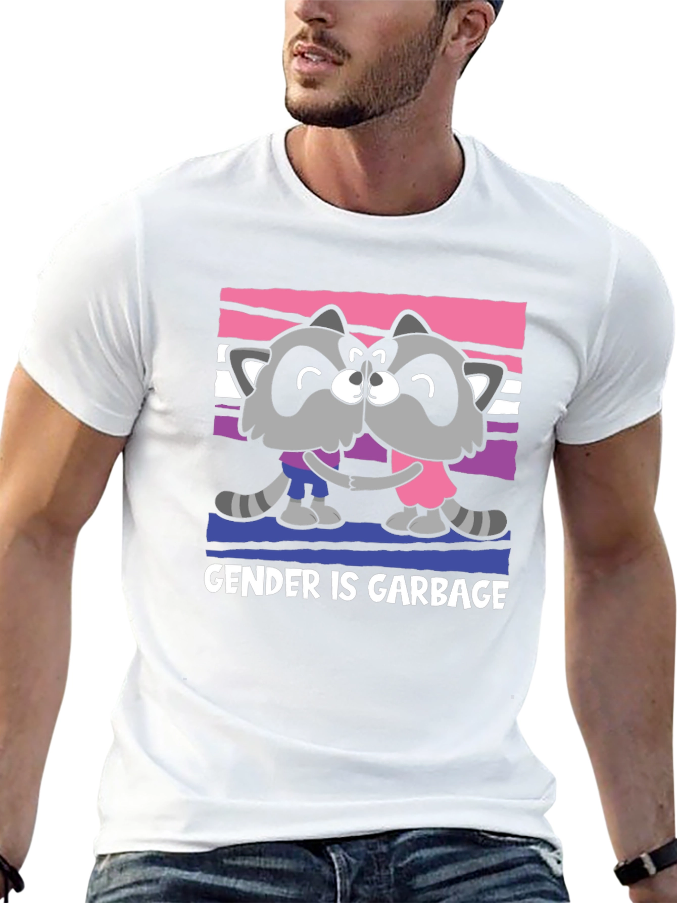 Gender is Garbage Raccoon Pride T-Shirt