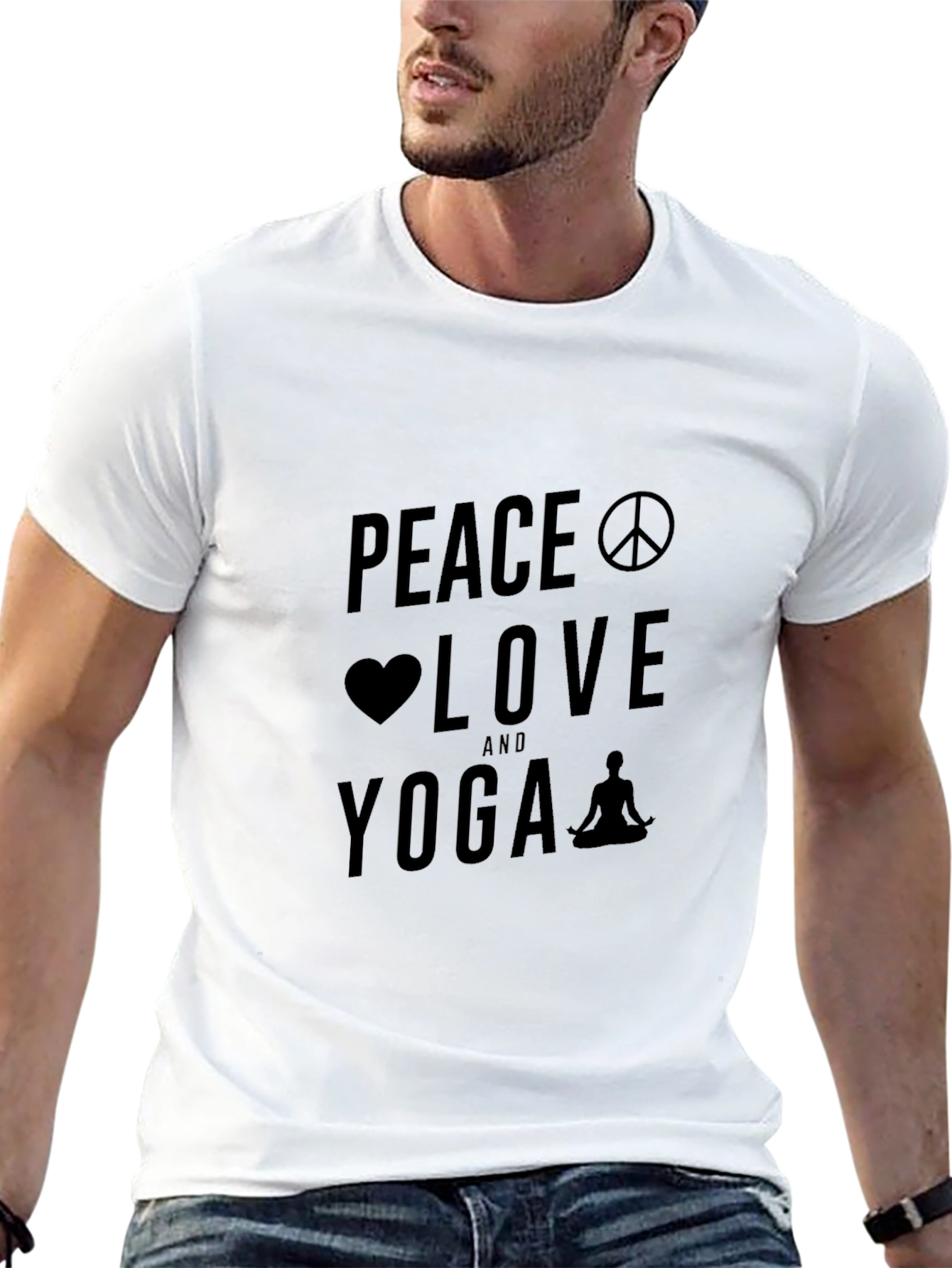 Peace Love Yoga Graphic T-Shirt
