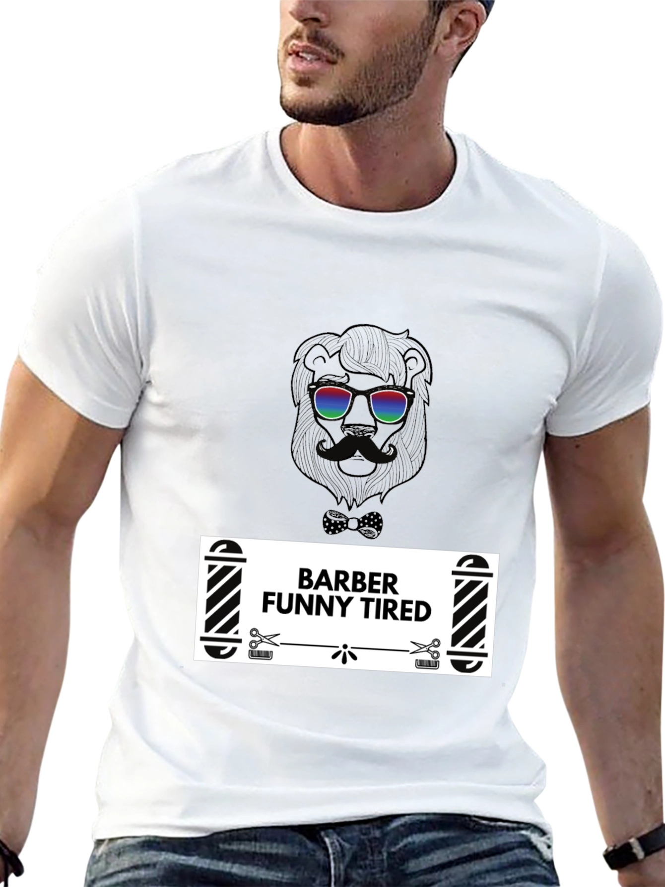 Barber Funny Tired Graphic T-Shirt