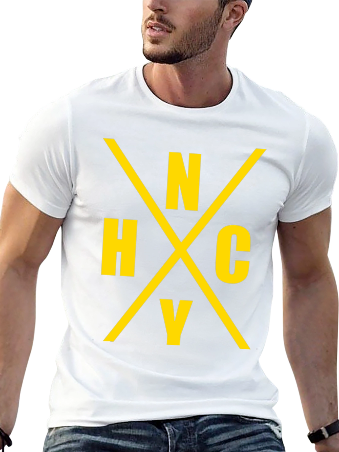 NHCY Graphic Tee - Black Cotton Casual Shirt