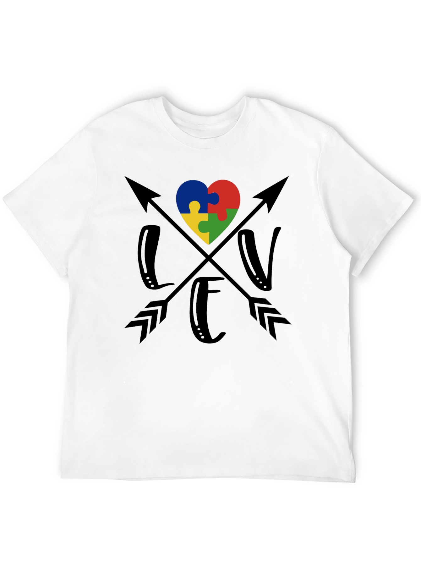 Autism Awareness Heart Arrow T-Shirt