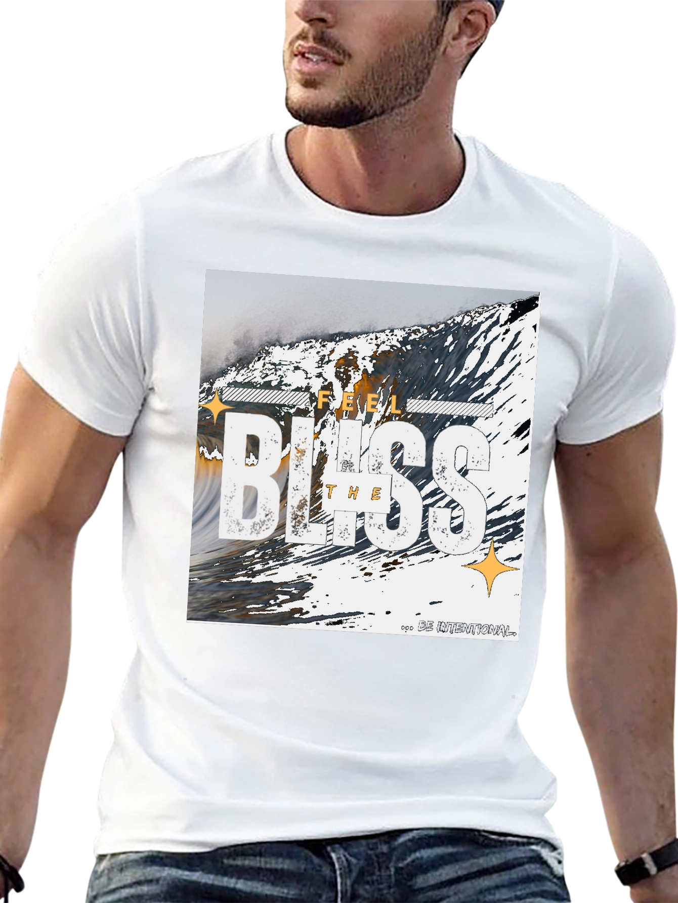 Feel the Bliss Graphic Print T-Shirt