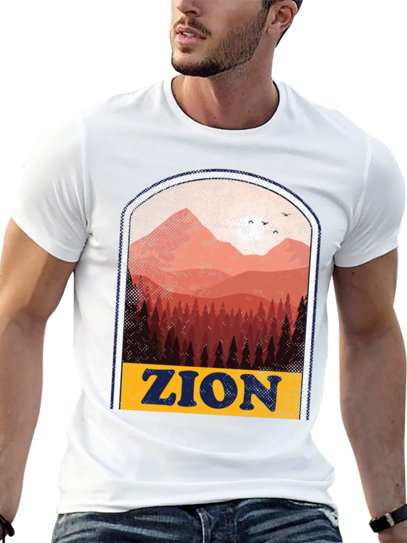 Zion National Park T-Shirt - Retro Mountain Design