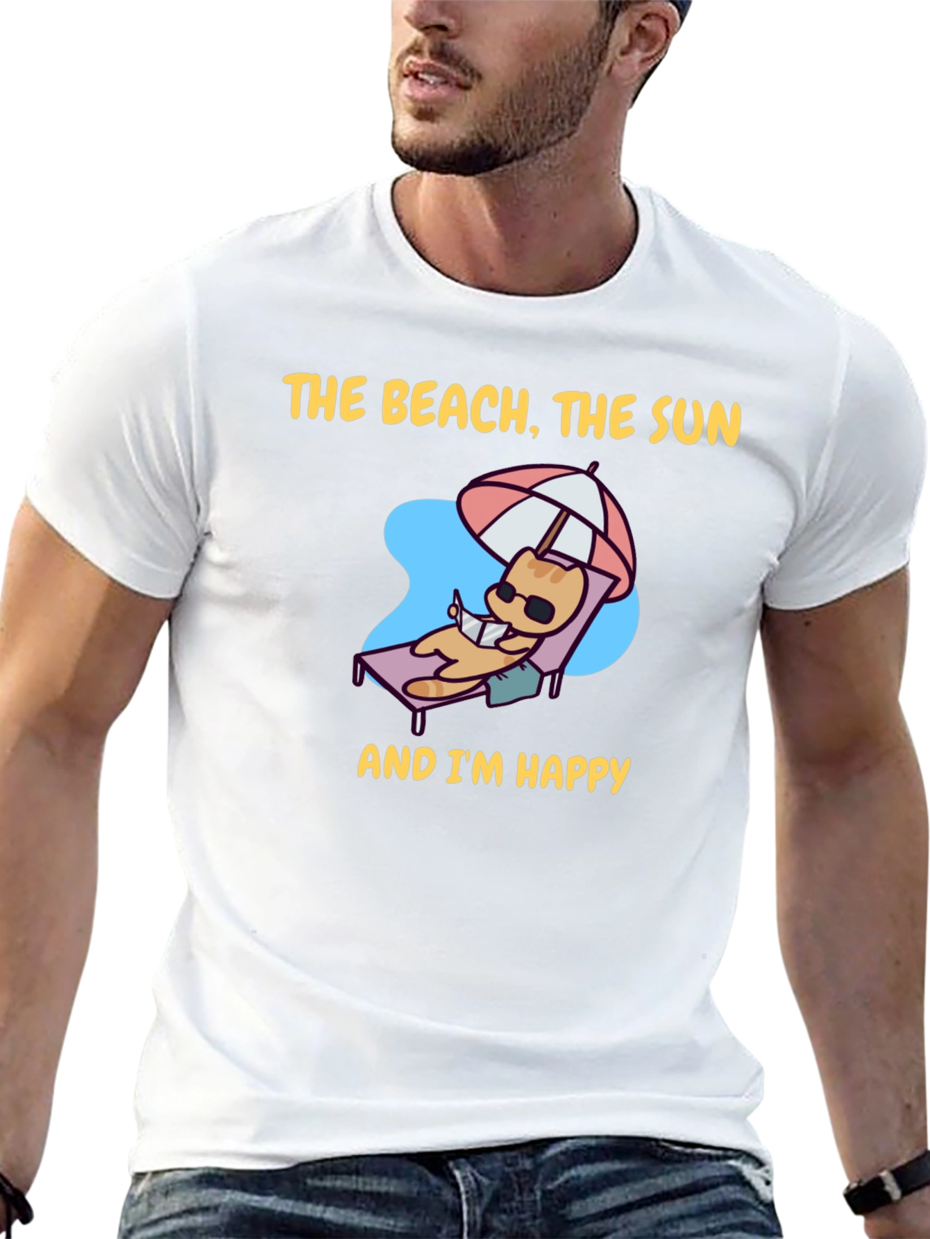 Beach Cat T-Shirt - Vacation Vibes