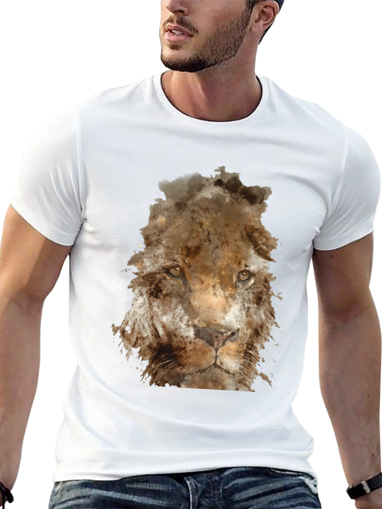 Lion Graphic T-Shirt - Black