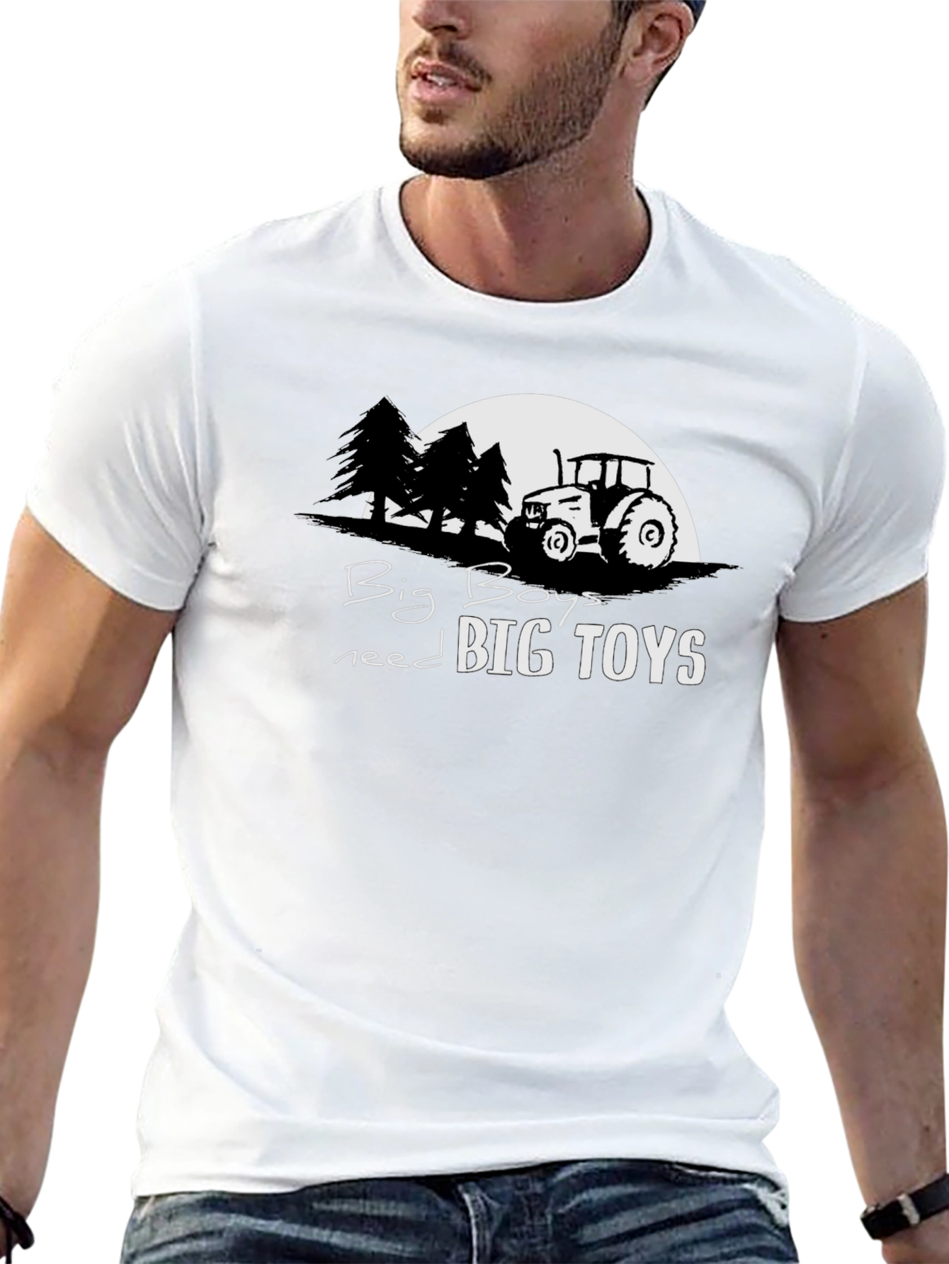 Big Boys Big Toys Tractor Graphic Tee