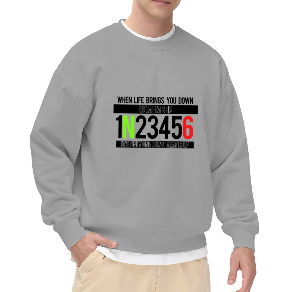 WHEN LIFE BRINGS YOU DOWN - Motivational Graphic ԲÁìÎÀÒ | Unisex Pullover Sweatshirt