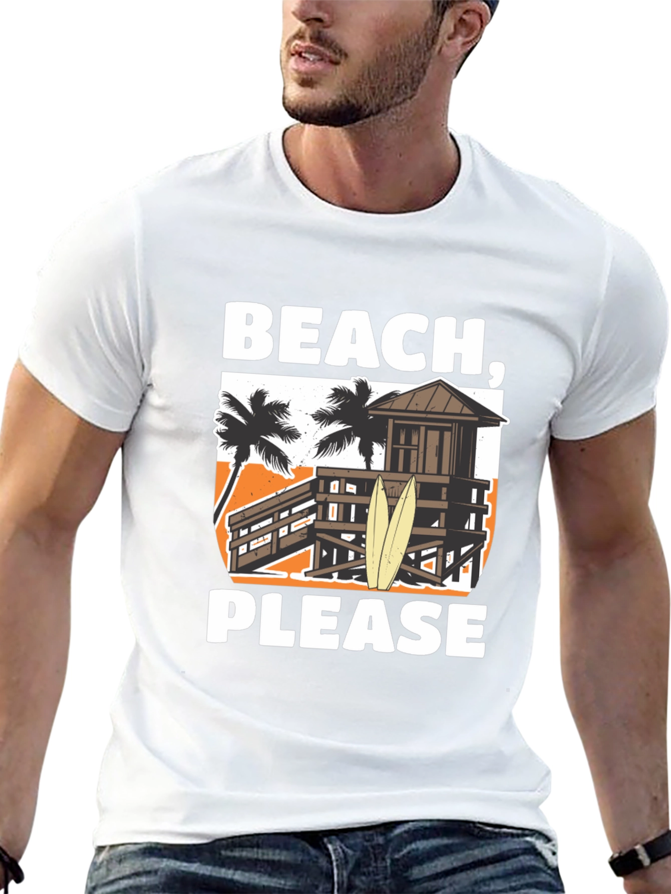 Beach Please T-Shirt - Summer Vacation Apparel