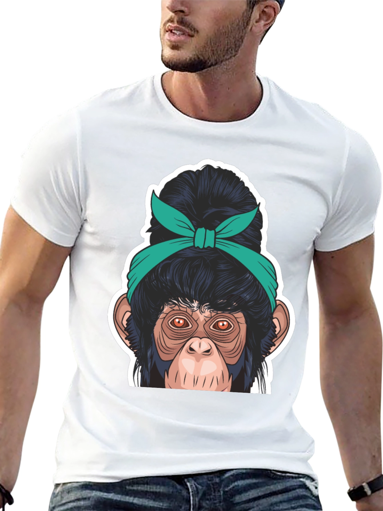 Monkey Headband Graphic Tee