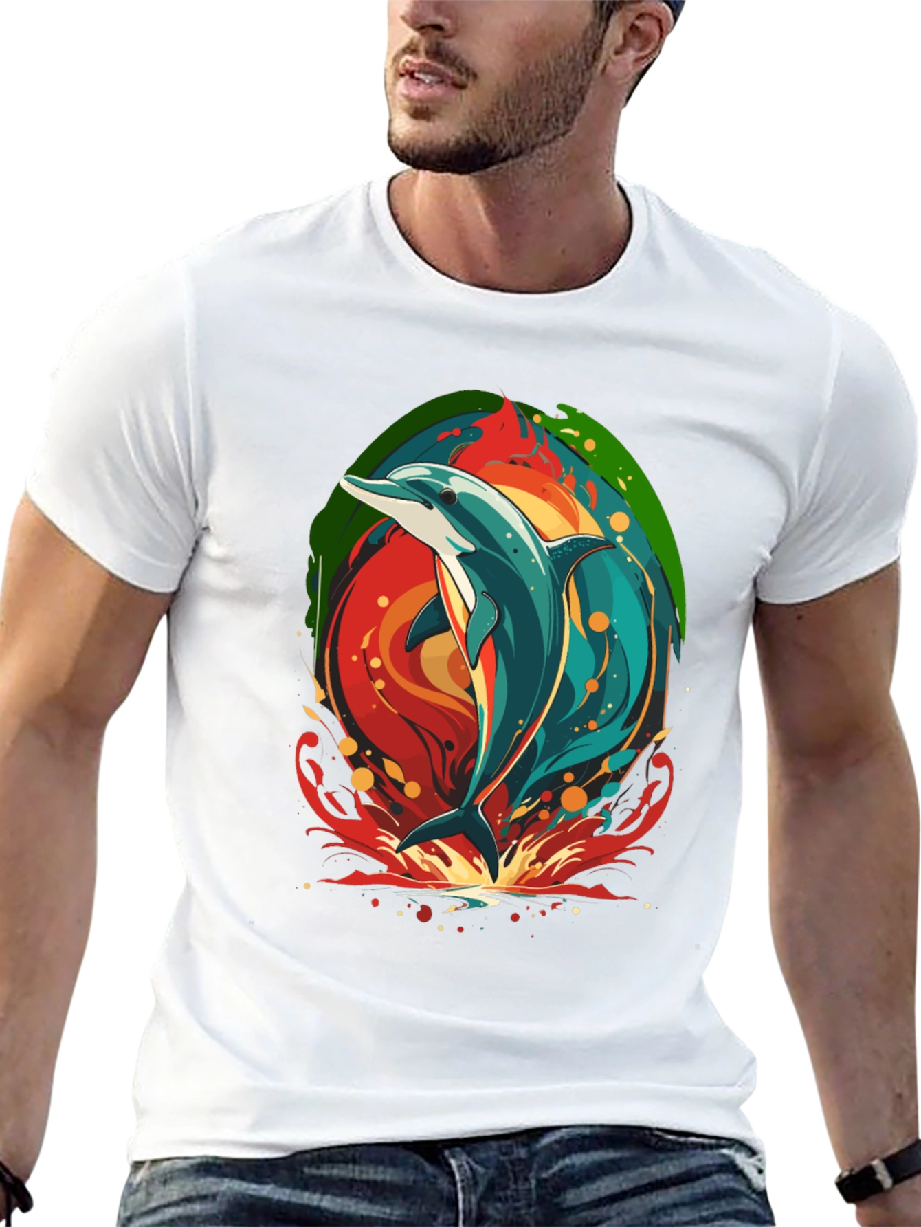 Dolphin Graphic Tee - Vibrant & Stylish