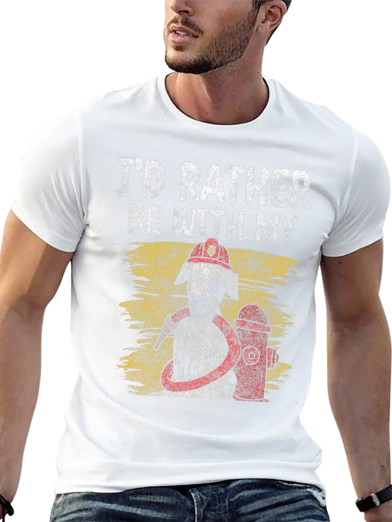 Firefighter Dalmatian Dog T-Shirt