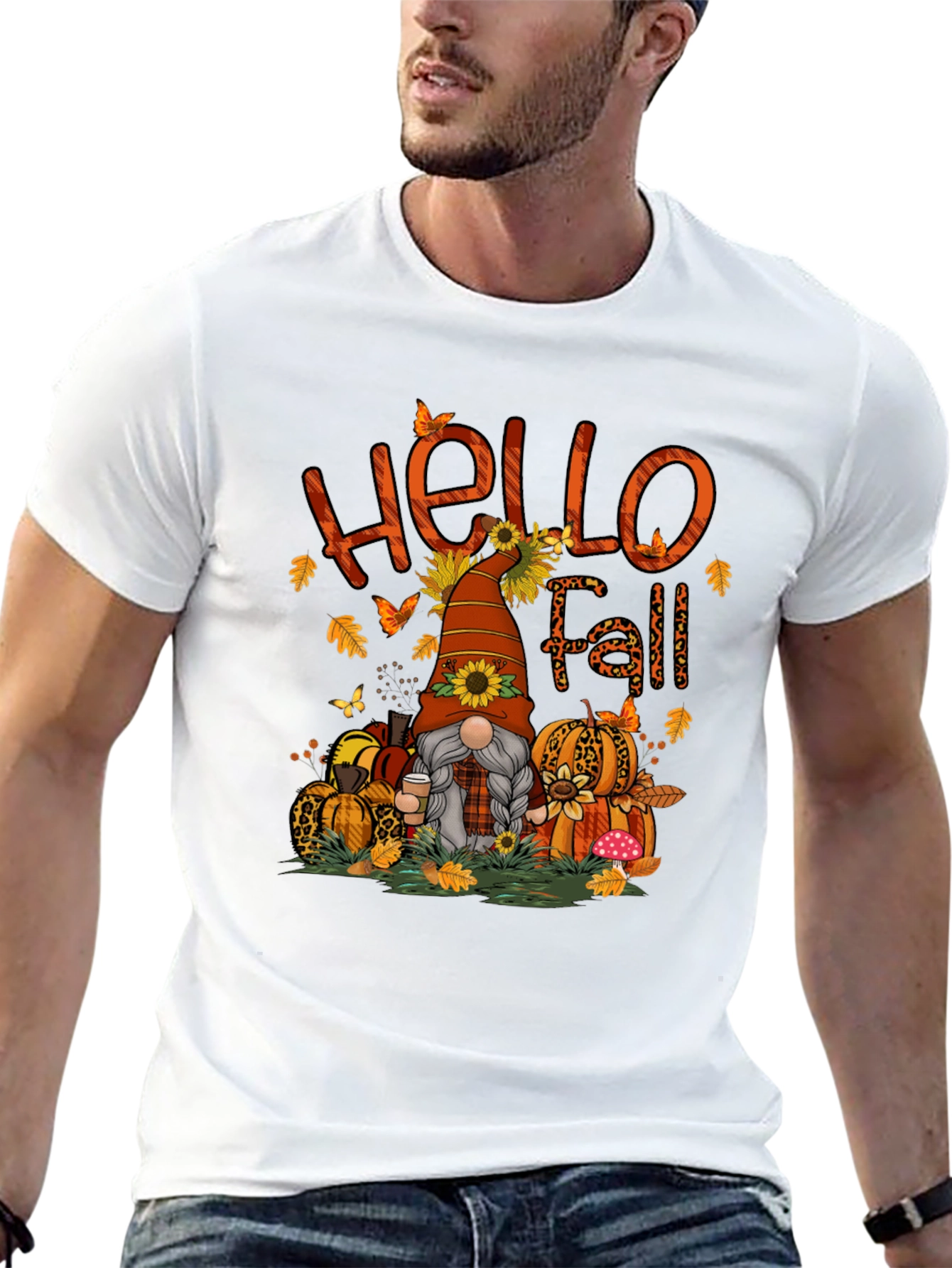 Hello Fall Gnome Graphic Tee