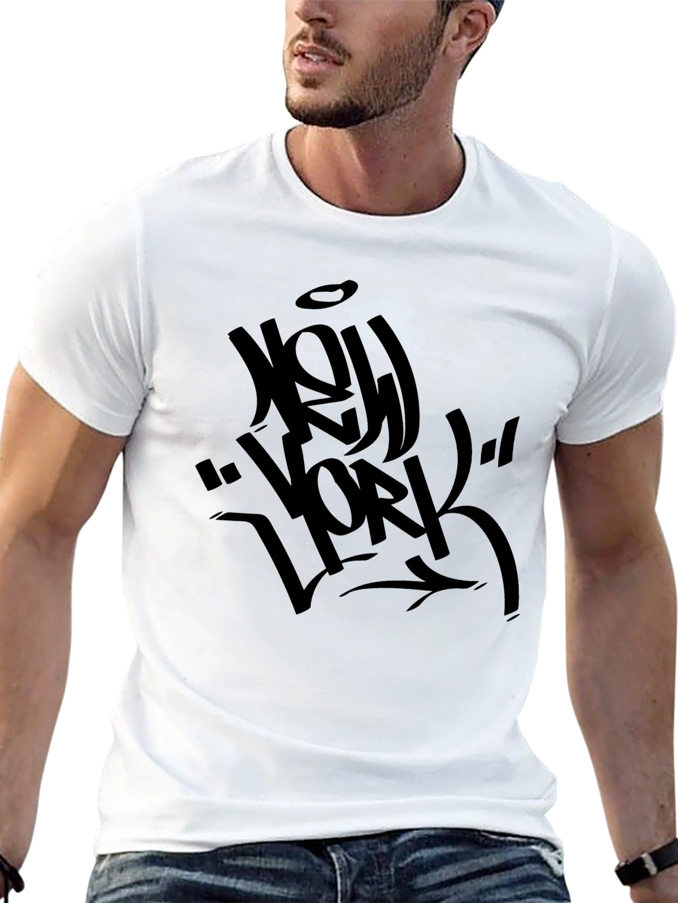 New York Graffiti Style Black T-Shirt
