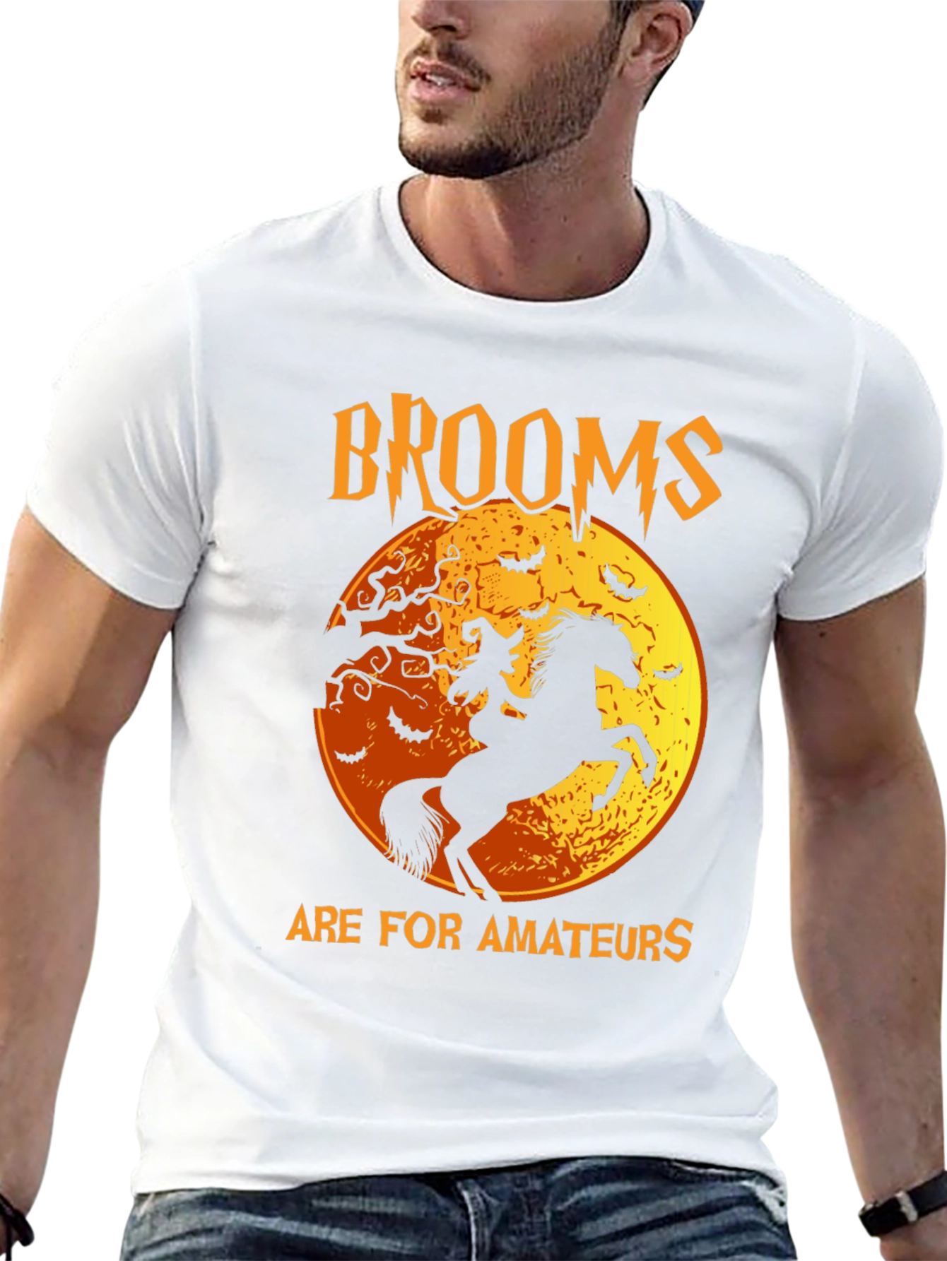Halloween Witch & Horse Graphic Tee