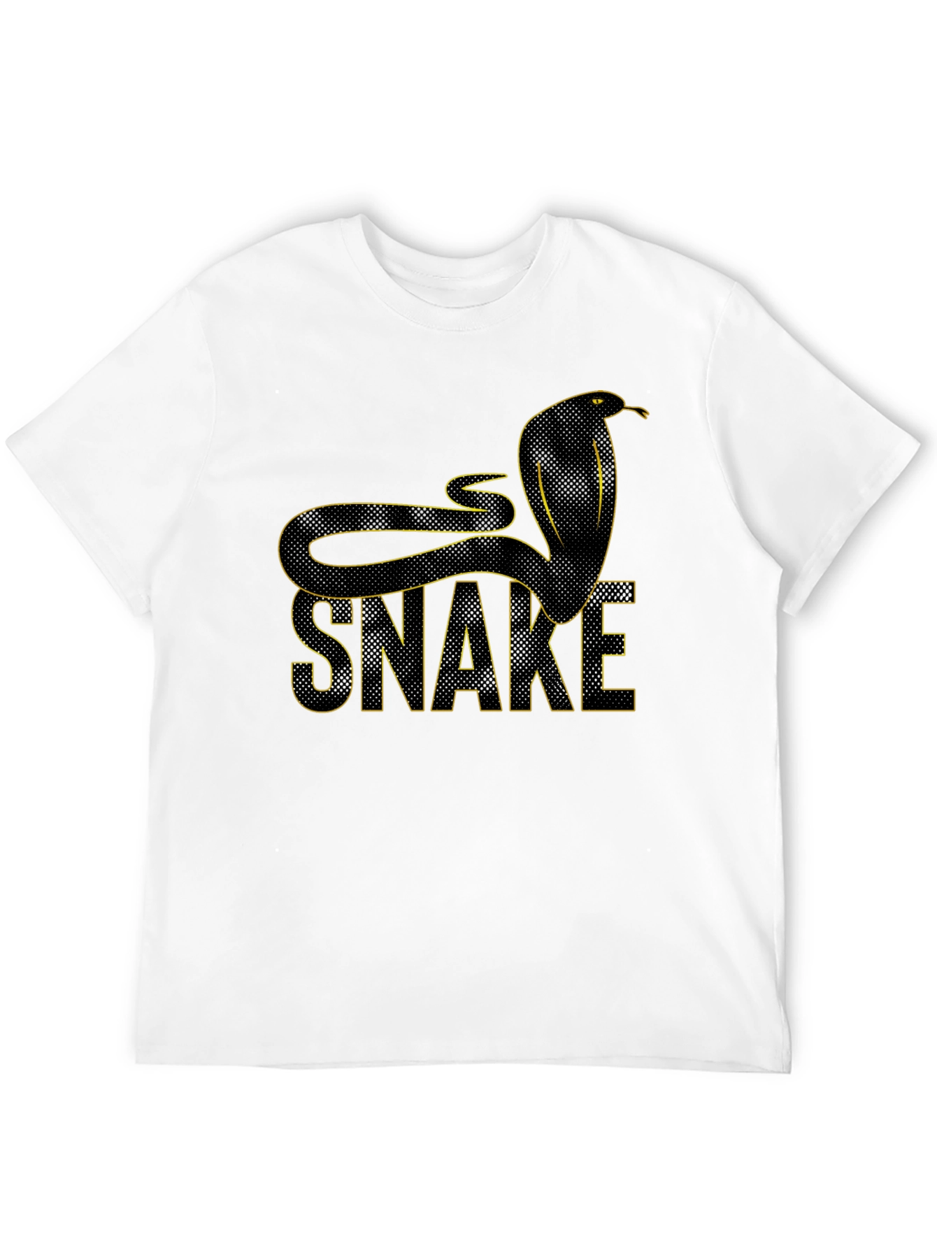 Snake Graphic Tee - Stylish Mens Black T-Shirt
