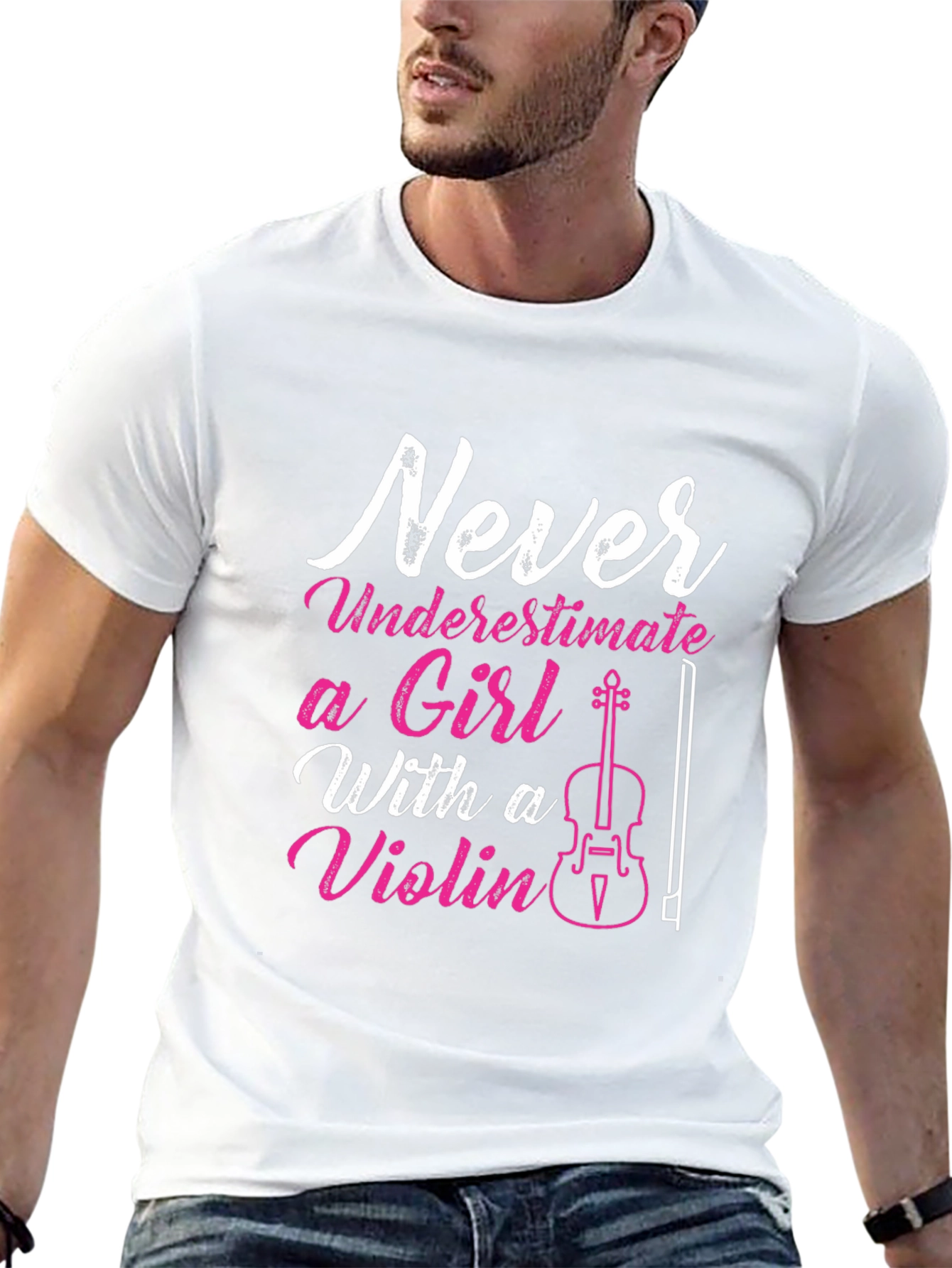 Never Underestimate Violin Girl T-Shirt
