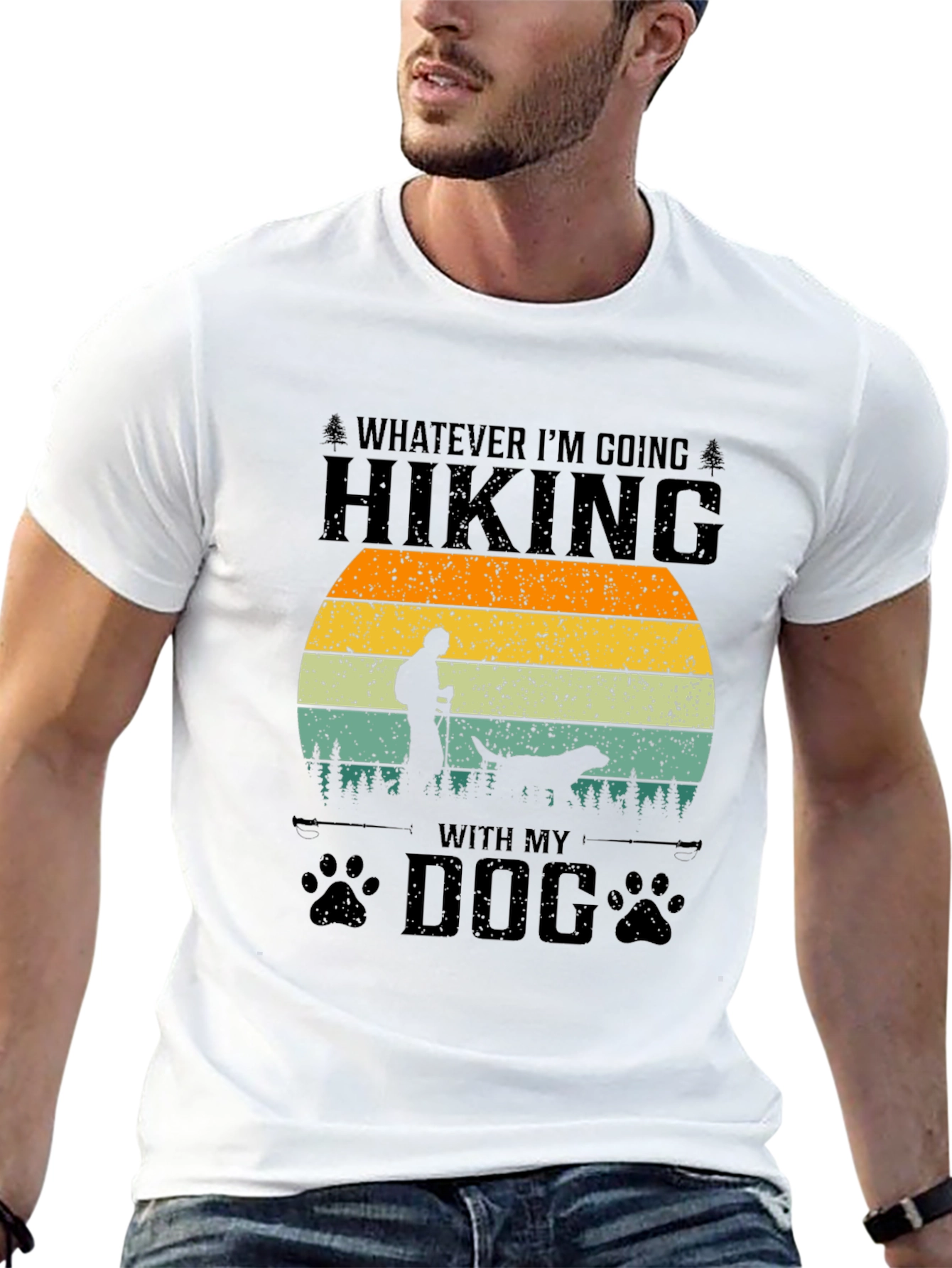 Hiking With My Dog Graphic Tee