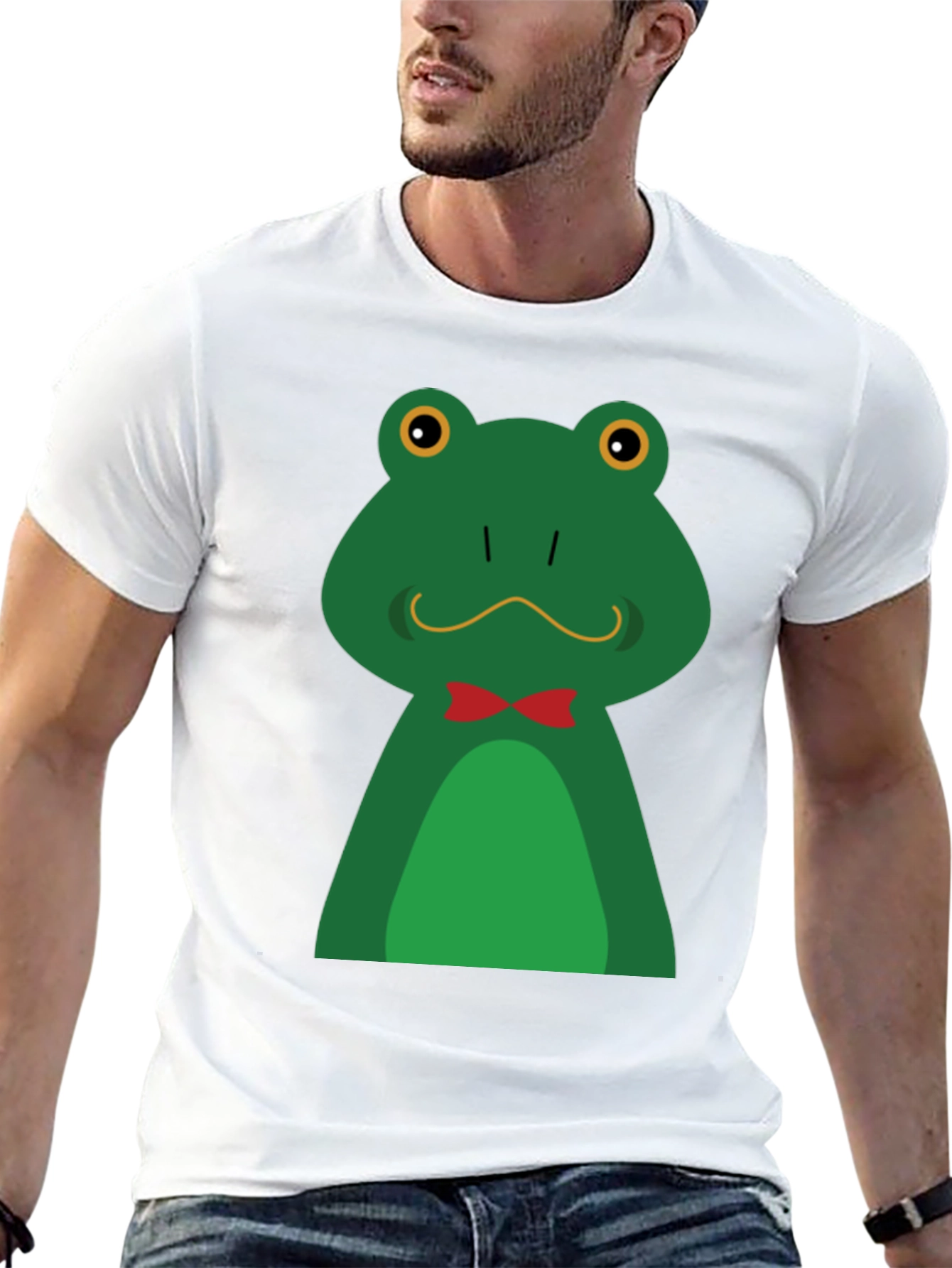 Frog with Bow Tie Black T-Shirt