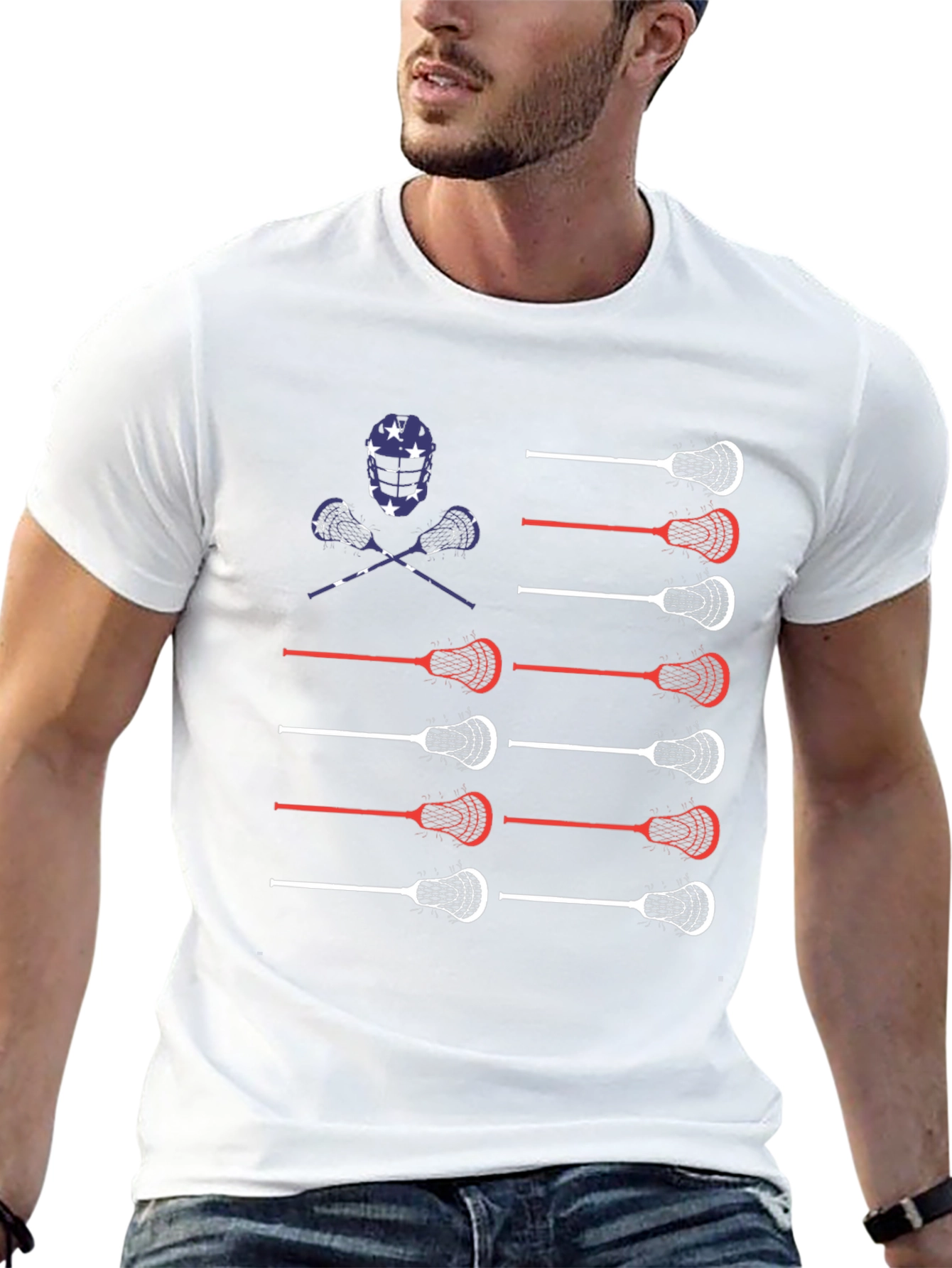 Lacrosse American Flag T-Shirt