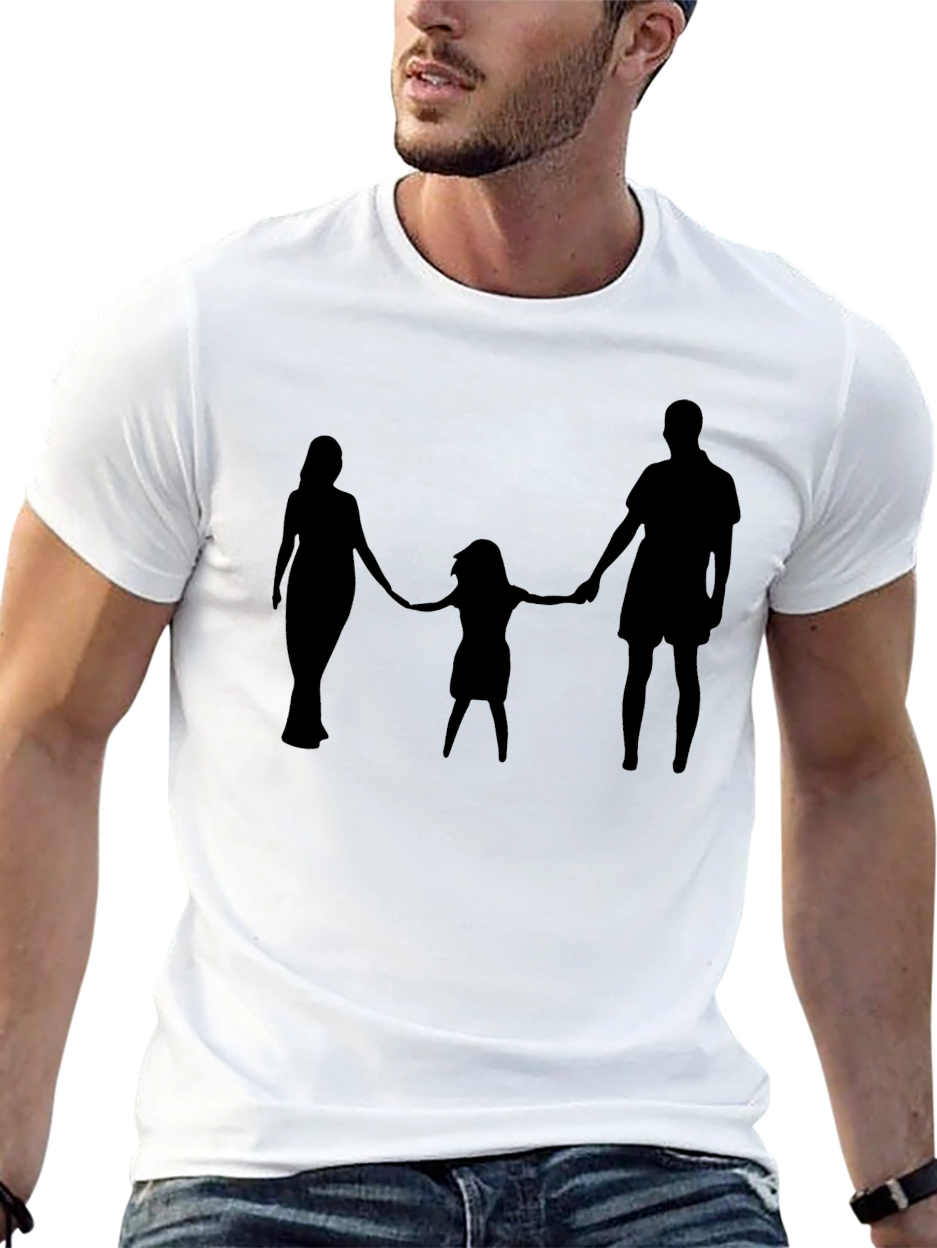Family Silhouette Tee - Black