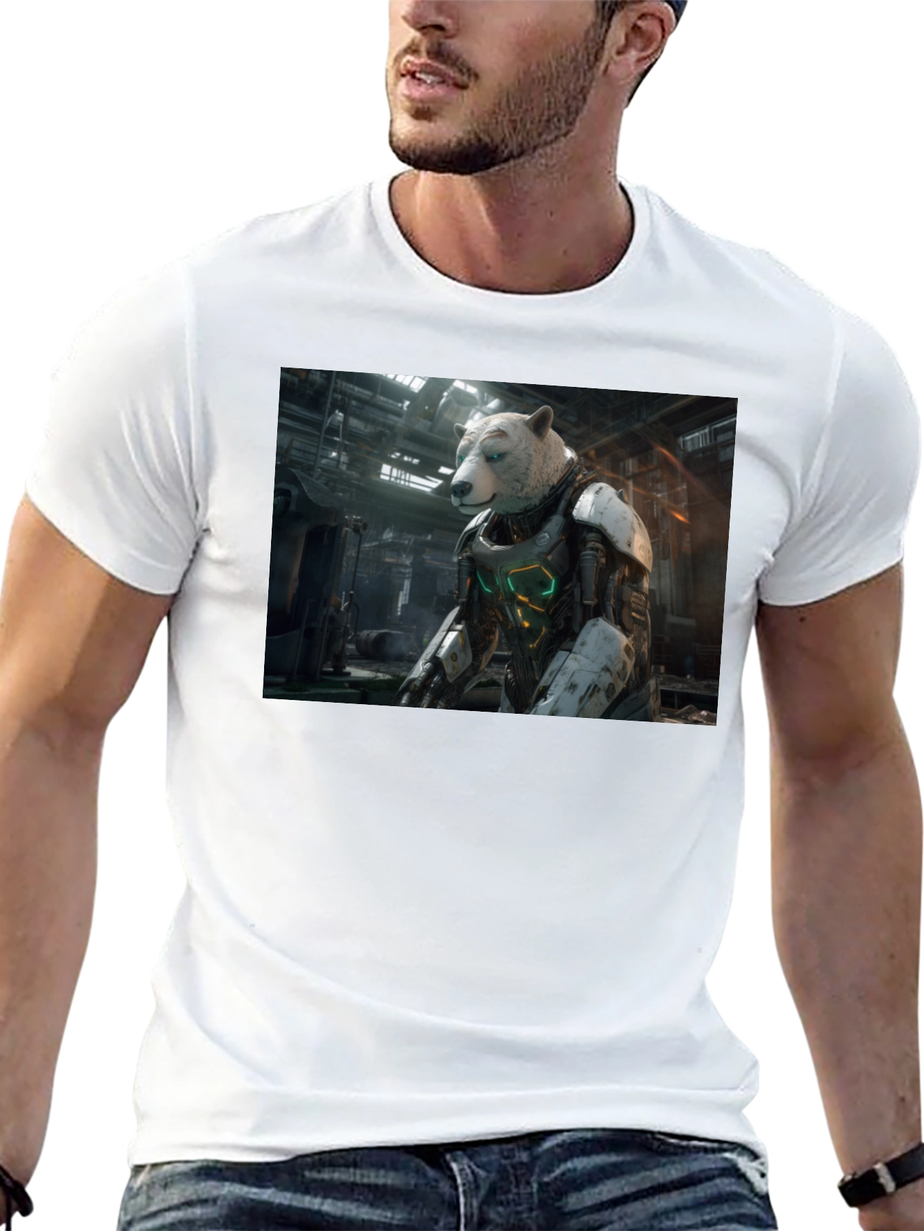 Sci-Fi Bear Robot T-Shirt