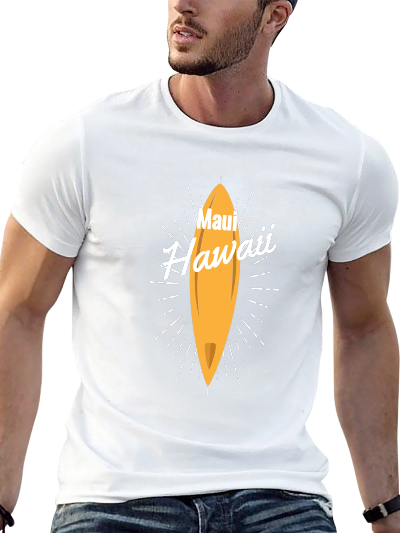 Maui Hawaii Surfboard T-Shirt | Casual Graphic Tee