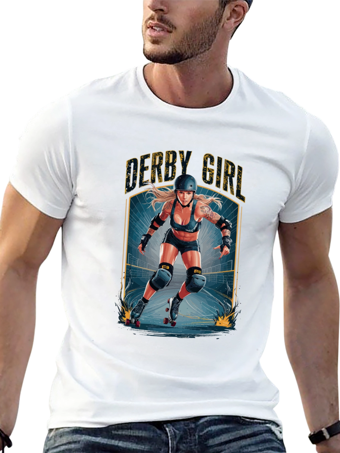 Derby Girl Graphic T-Shirt Roller Skating Tee