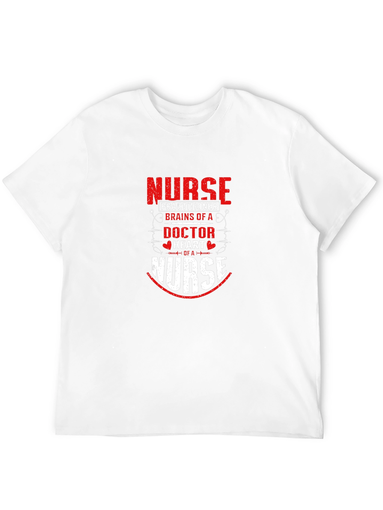 Nurse Practitioner Brains Doctor Heart Nurse T-Shirt
