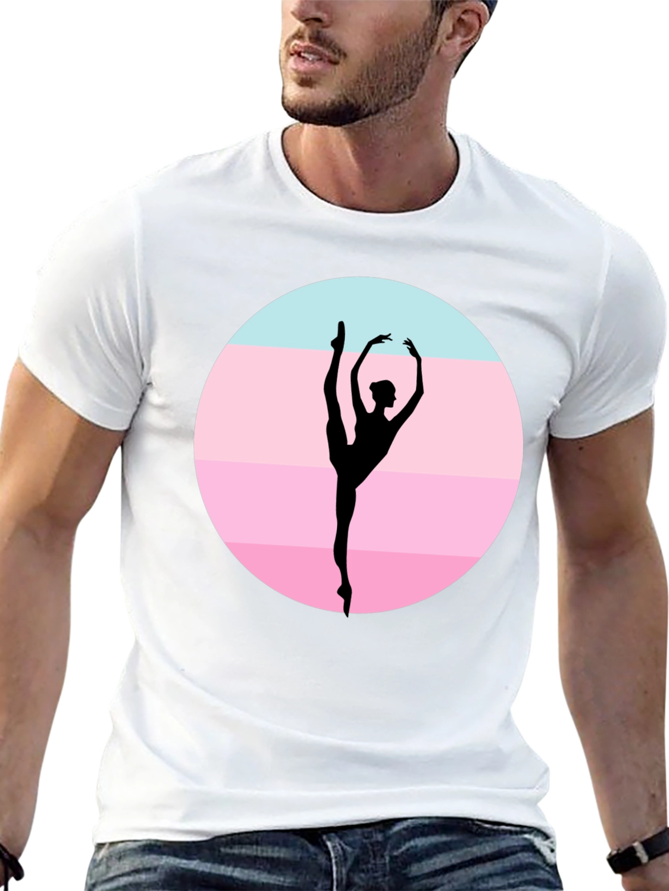 Ballet Dancer Silhouette Graphic T-Shirt
