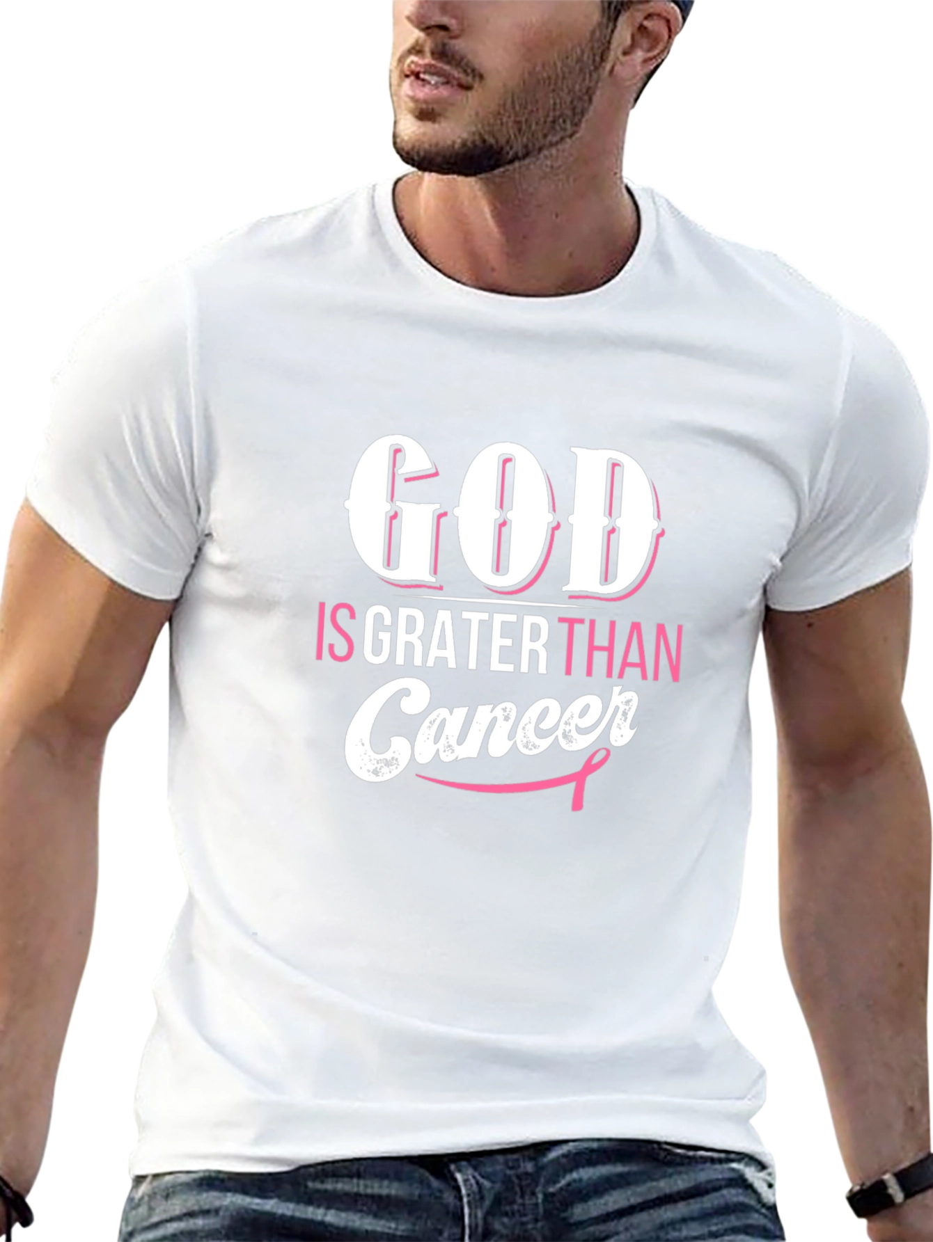 God Is Greater Than Cancer Awareness T-Shirt