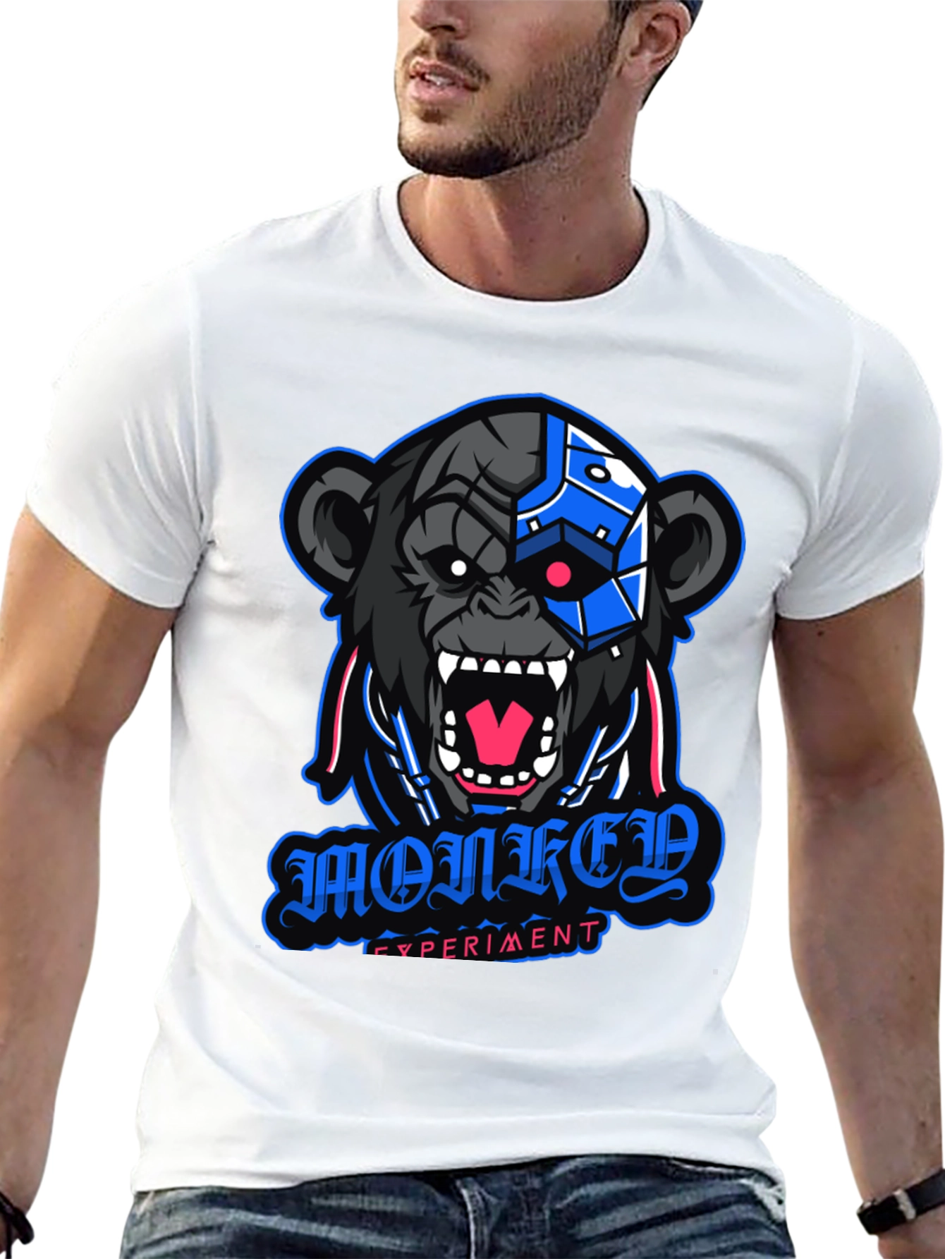 Cyber Monkey Experiment Graphic T-Shirt