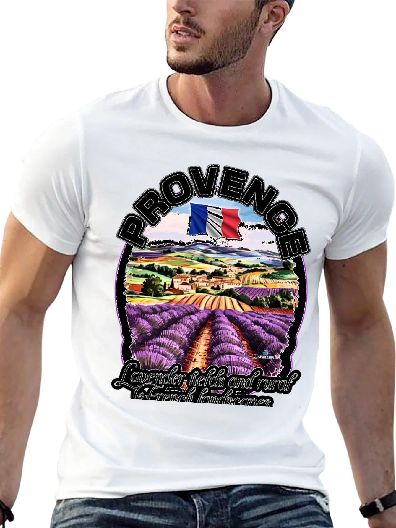 Provence Lavender Fields Graphic T-Shirt