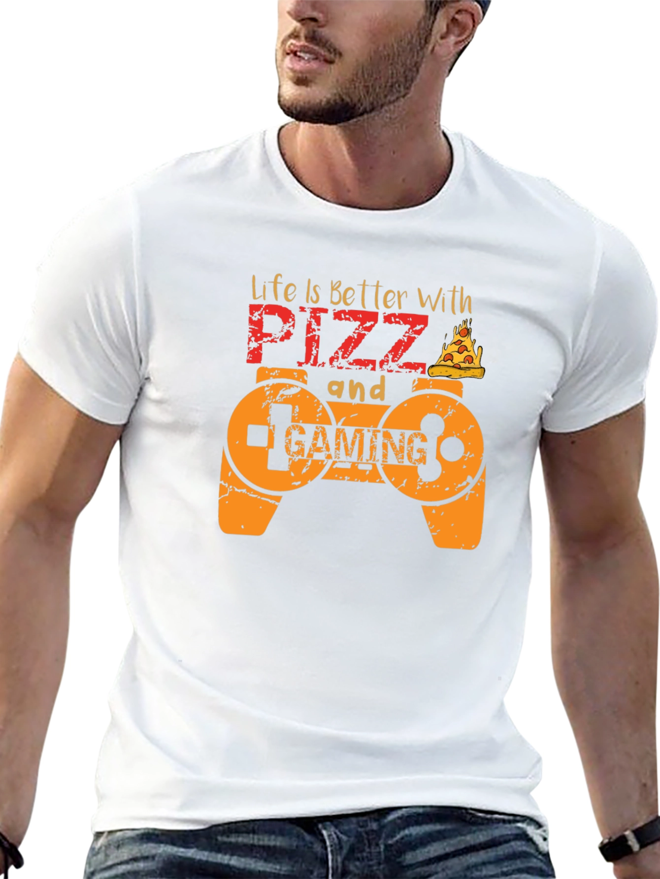 Life is Better with Pizza and Gaming T-Shirt