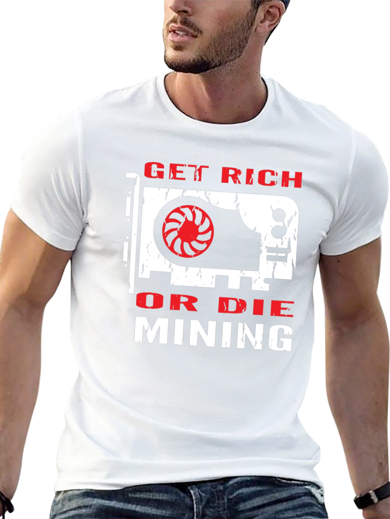 Get Rich or Die Mining Graphic Tee